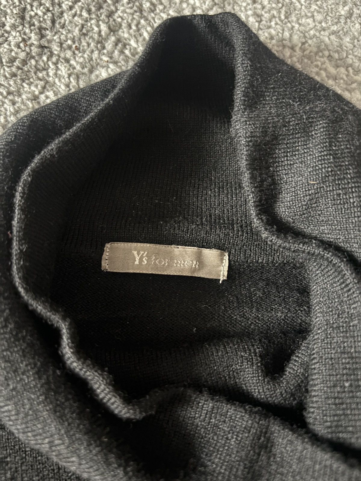 Yohji Yamamoto Y’S FOR MEN Vintage Black 100% Wool Turtleneck with Pockets Size US S / EU 44-46 / 1 - 2 Thumbnail