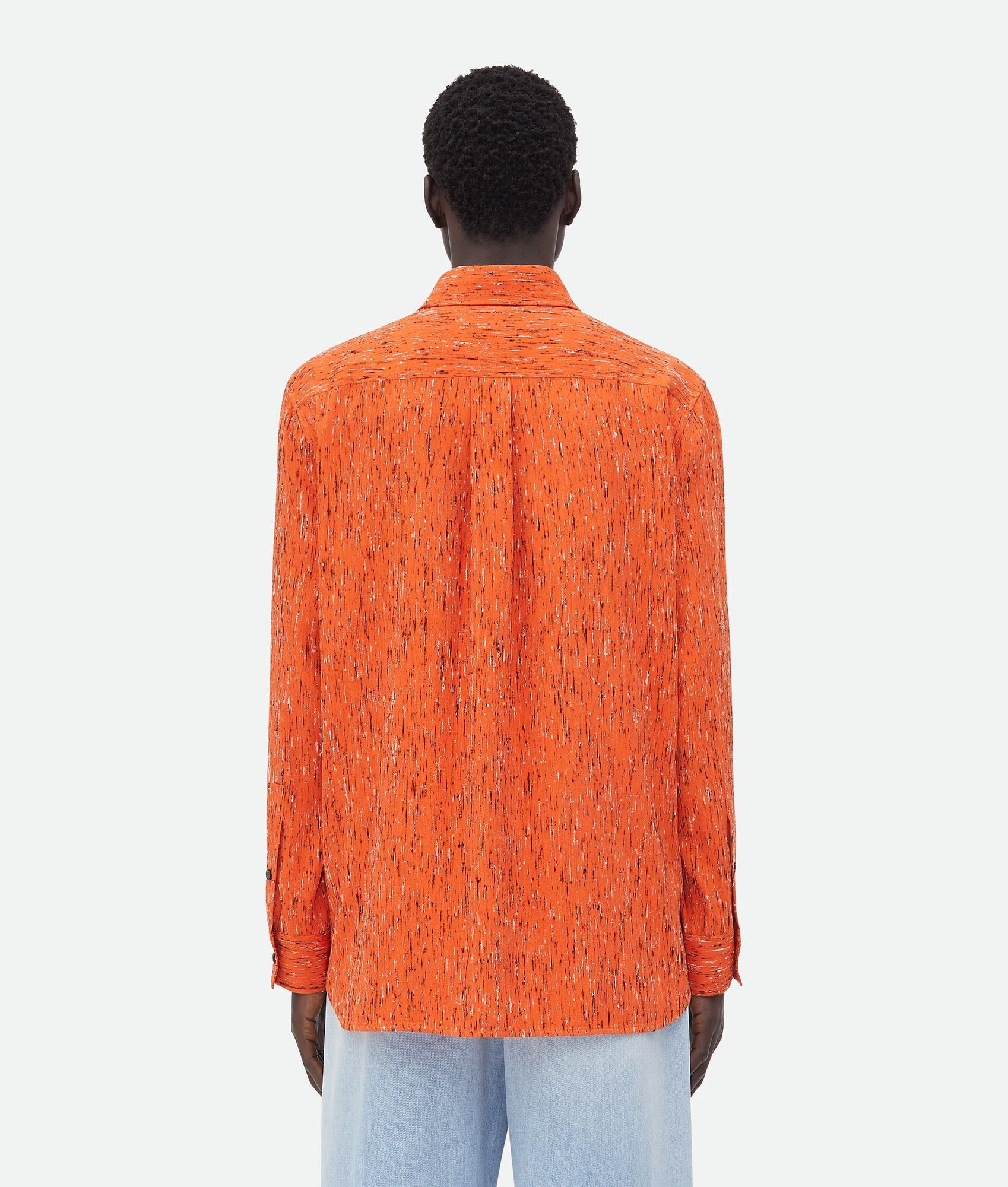Bottega Veneta o1w1db10825 Textured Viscose Stripe Shirt "BV" Embroidery Size US XL / EU 56 / 4 - 2 Thumbnail