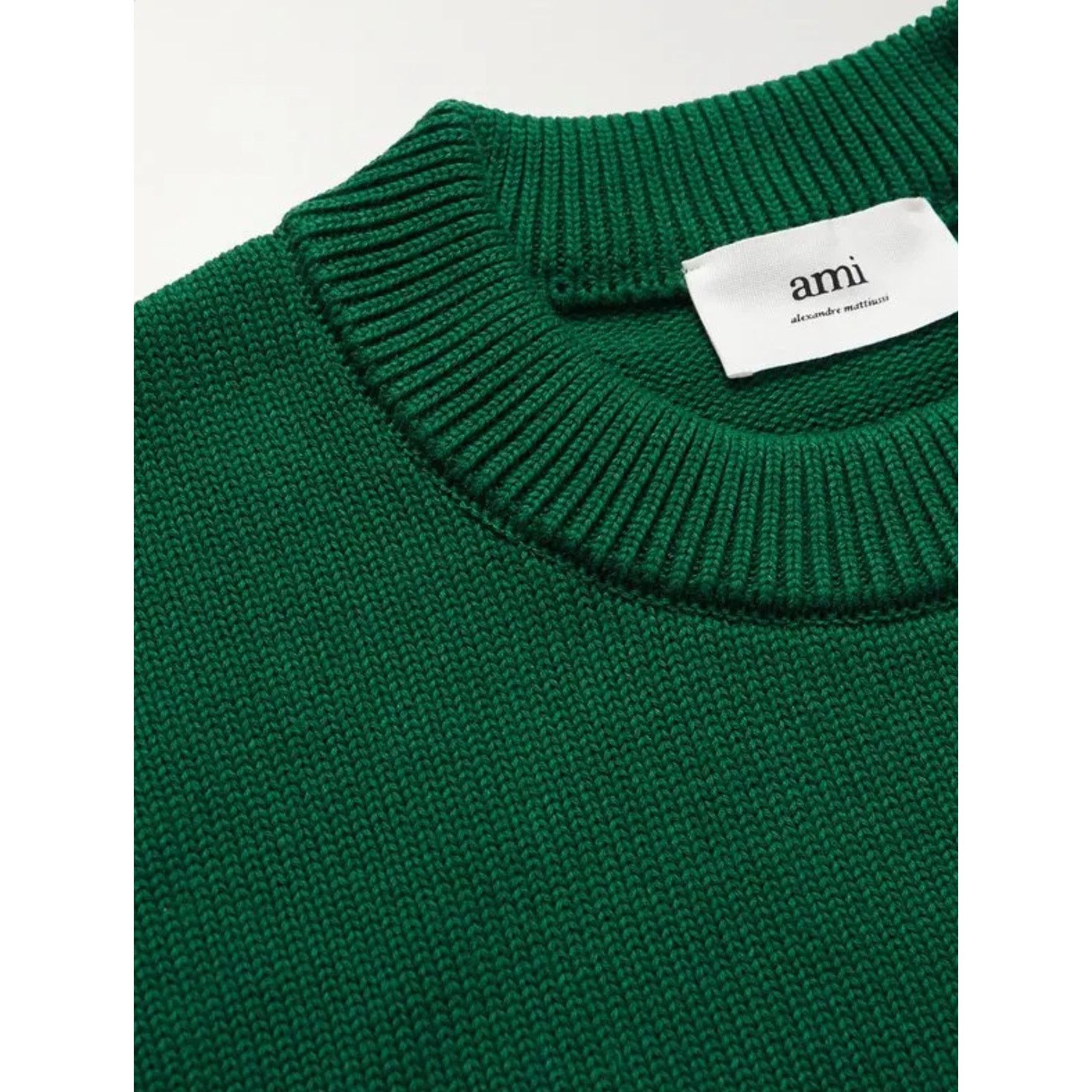 AMI AMI Alexandre Mattiussi Green Oversize Ami De Coeur Sweater Size US L / EU 52-54 / 3 - 3 Thumbnail