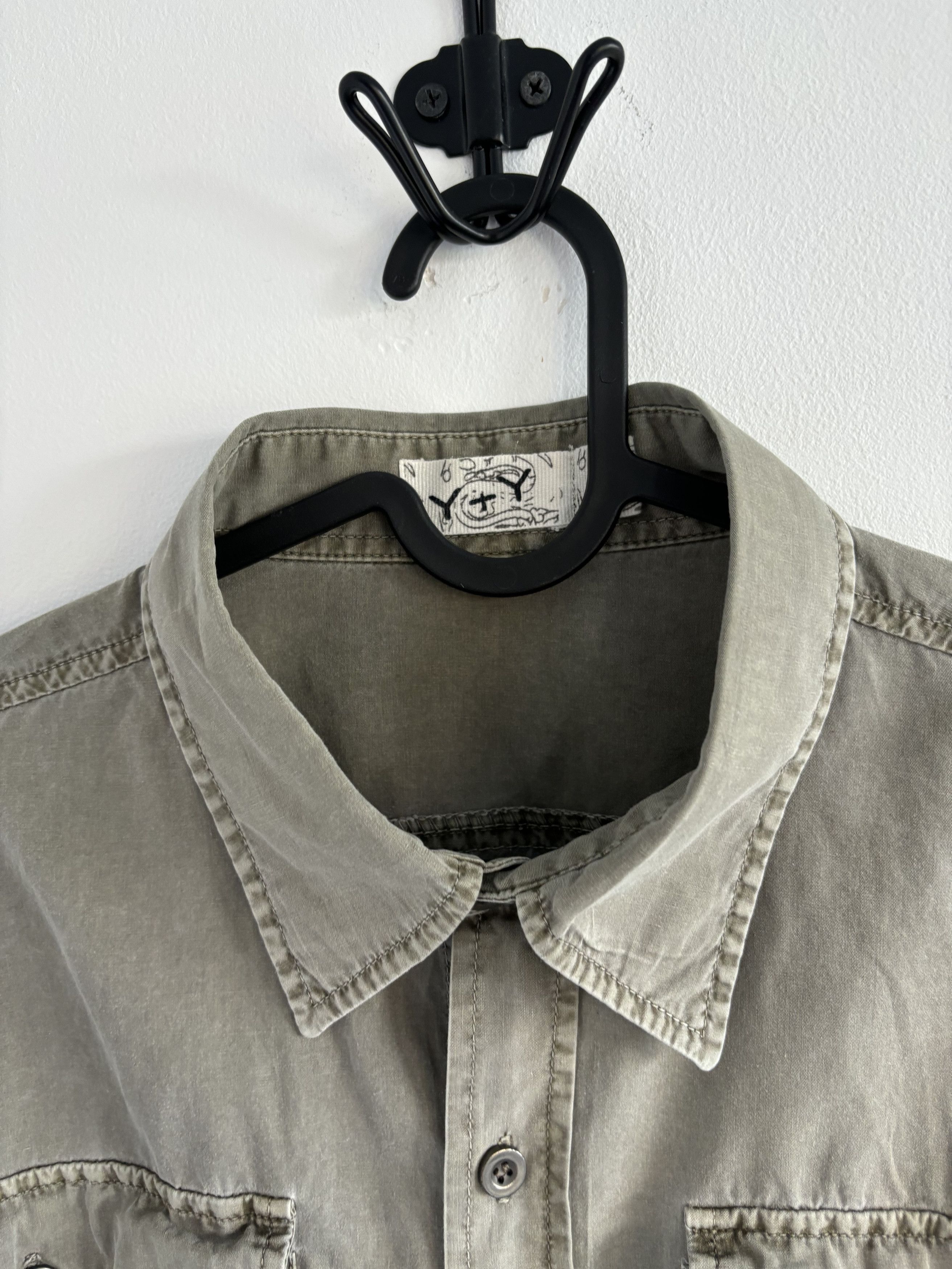 Japanese Brand Vintage Y2K Japanese Y+Y Military Cargo Khaki Shirt Size US S / EU 44-46 / 1 - 4 Thumbnail