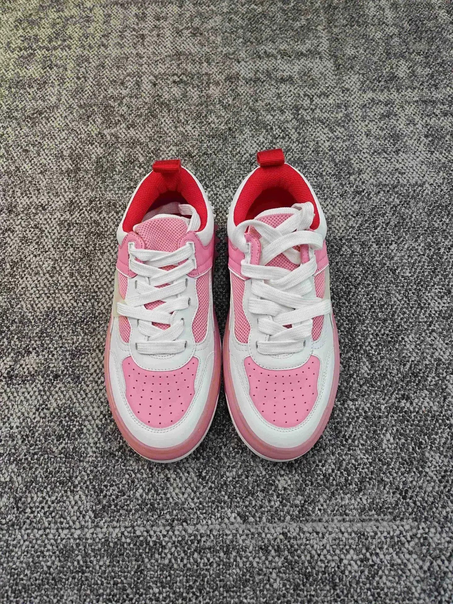 Christian Louboutin Christian Louboutin Red Sole Pink Sneakers. Size US 5.5 / IT 35.5 - 6 Thumbnail