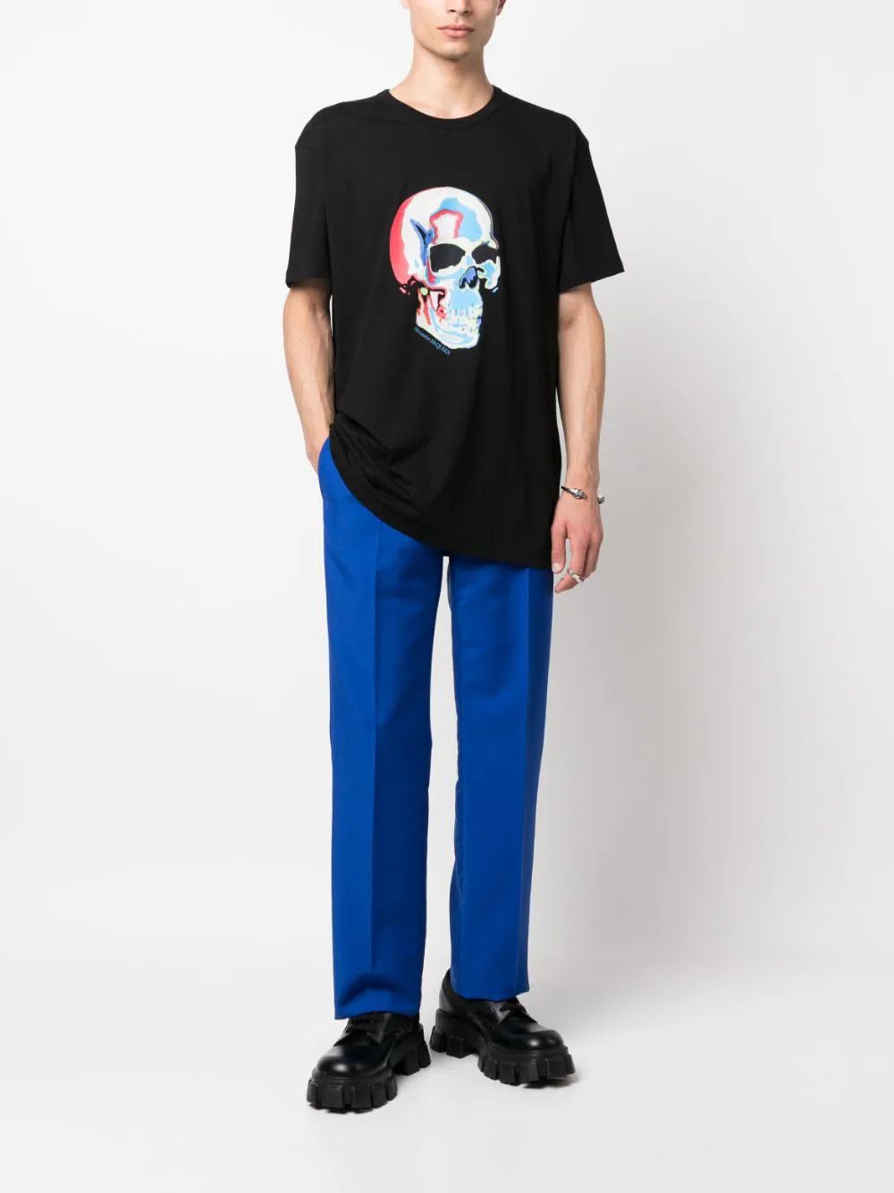 Alexander McQueen o1y1024 T-Shirt In Black Size US M / EU 48-50 / 2 - 2 Thumbnail