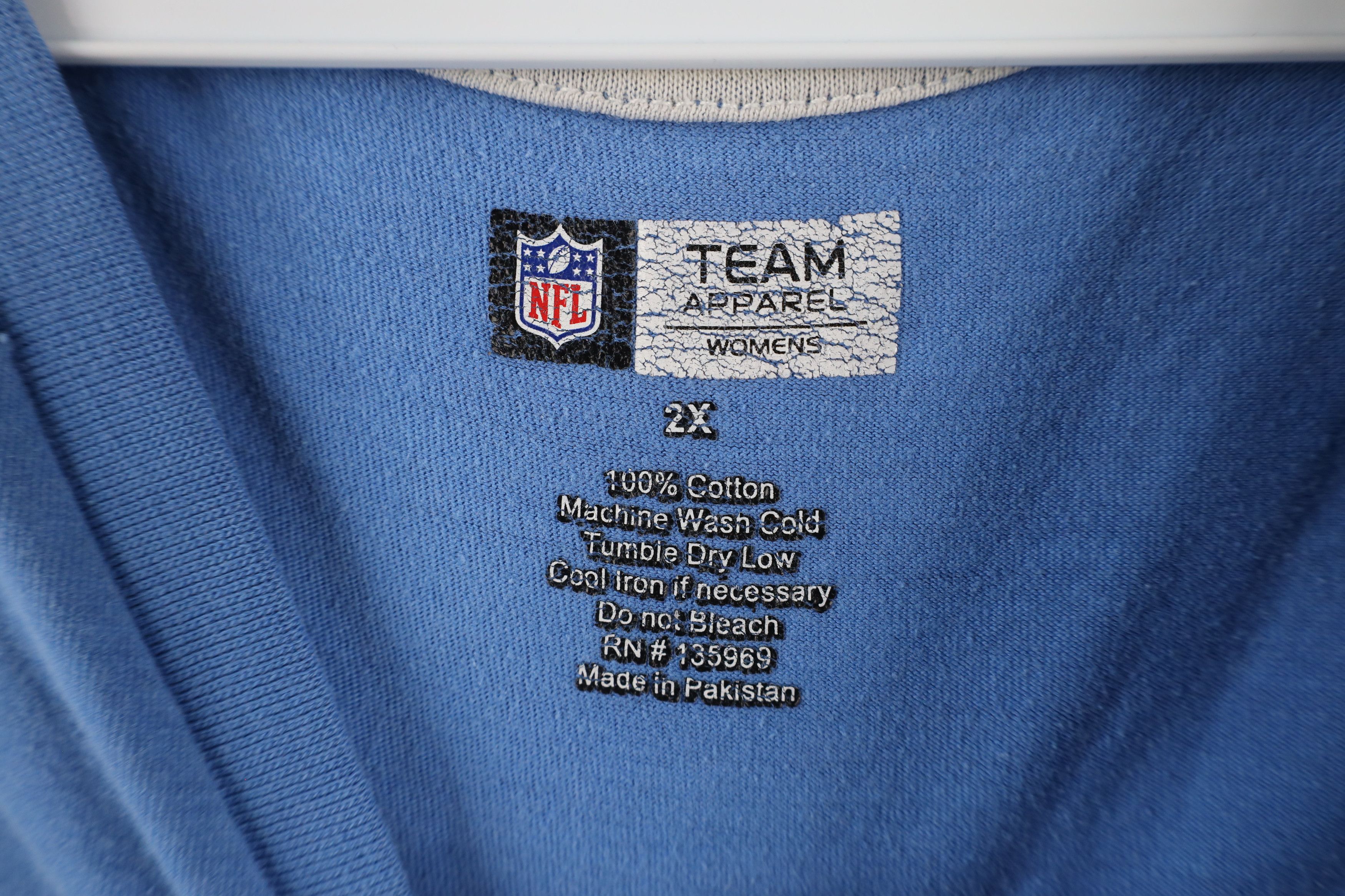 Vintage Vintage Spell Out Detroit Lions Football V-Neck T-Shirt Size XXL / US 16-18 / IT 52-54 - 7 Thumbnail