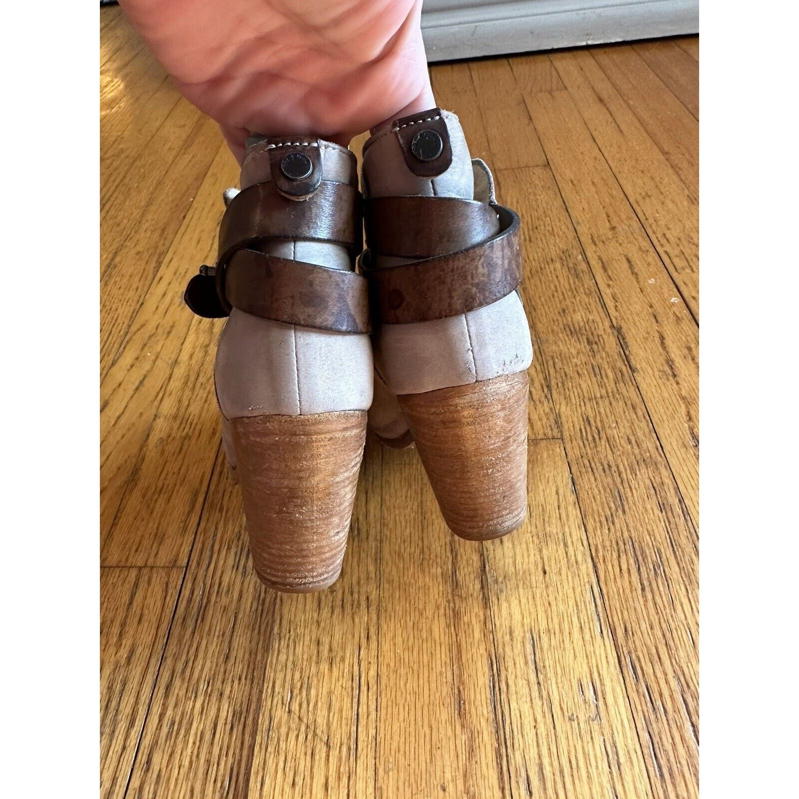 Rag & Bone Rag & Bone Size 37 Harrow Gray Leather Ankle Boots Casual Size US 6.5 / IT 36.5 - 6 Thumbnail