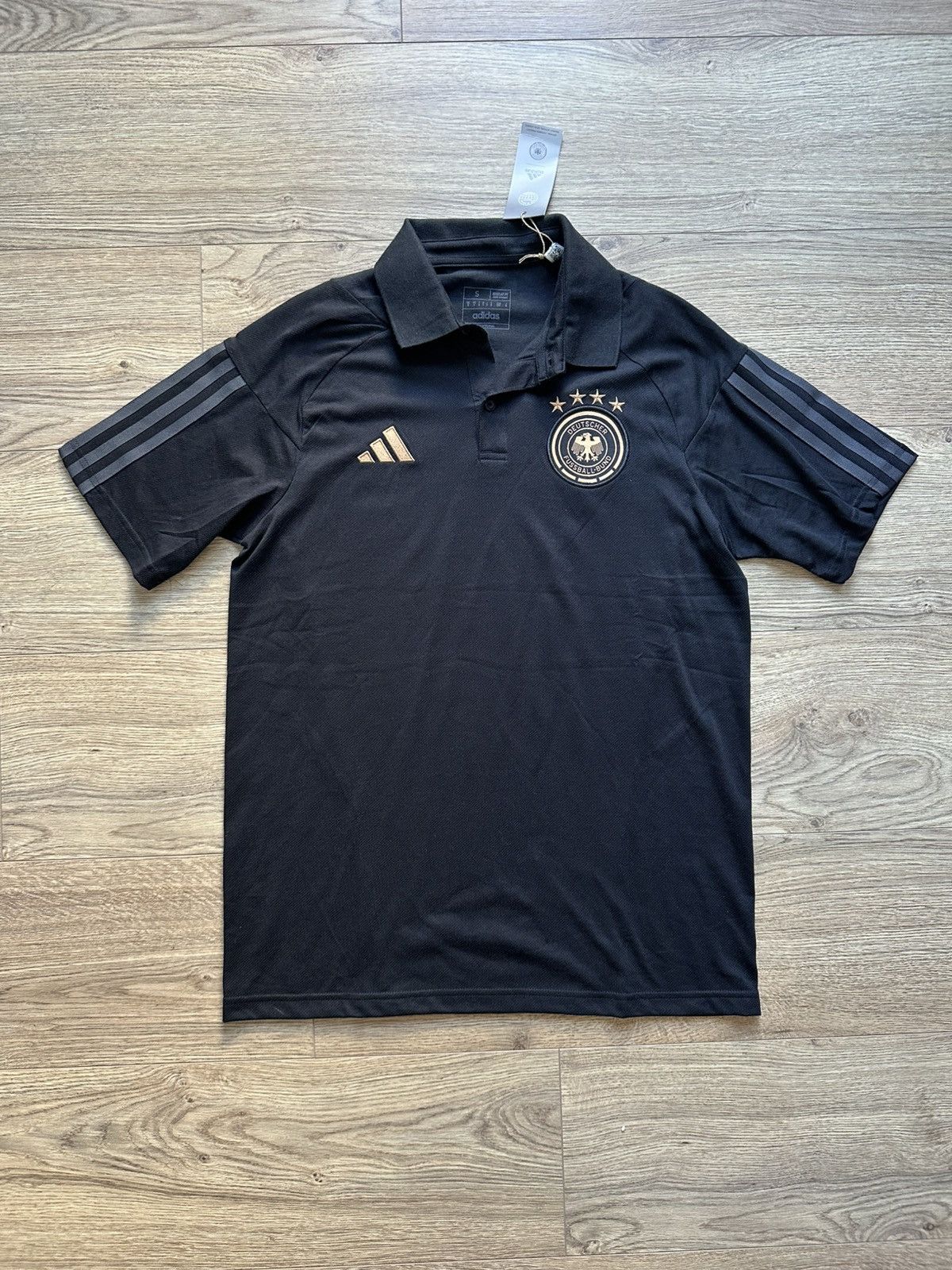 Adidas 2022 Adidas Polo Soccer football shirt black Germany Size US S / EU 44-46 / 1 - 7 Thumbnail