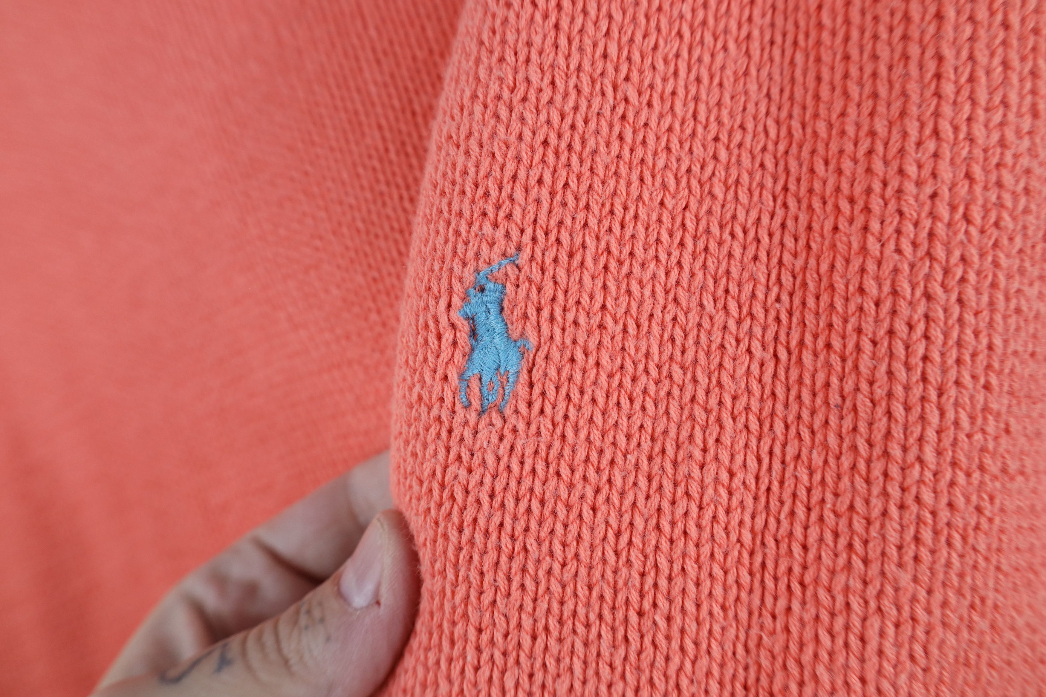 Polo Ralph Lauren Vintage 90s Ralph Lauren Ribbed Knit Crewneck Sweater Pink Size US L / EU 52-54 / 3 - 4 Thumbnail