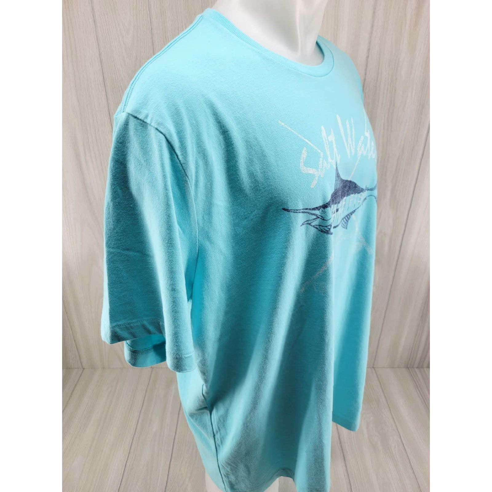 Izod VINTAGE Izod Saltwater Game Fish Relaxed Classic Men's T-Shirt 2XL Teal Size US XXL / EU 58 / 5 - 6 Thumbnail
