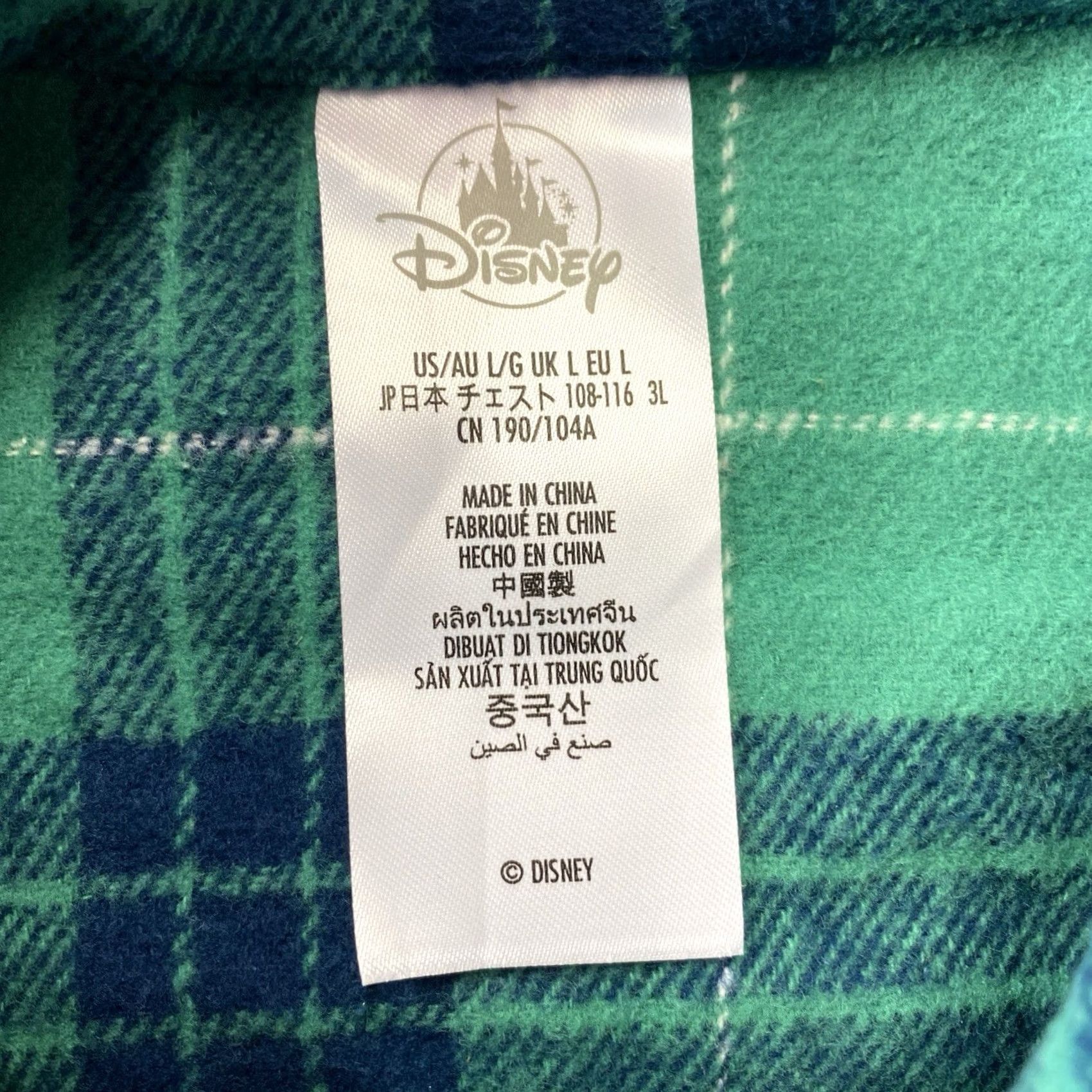 Disney Disney Goofy Flannel Shirt Mens Large Green Plaid Button-Front Outdoor Shirt Size US L / EU 52-54 / 3 - 4 Thumbnail