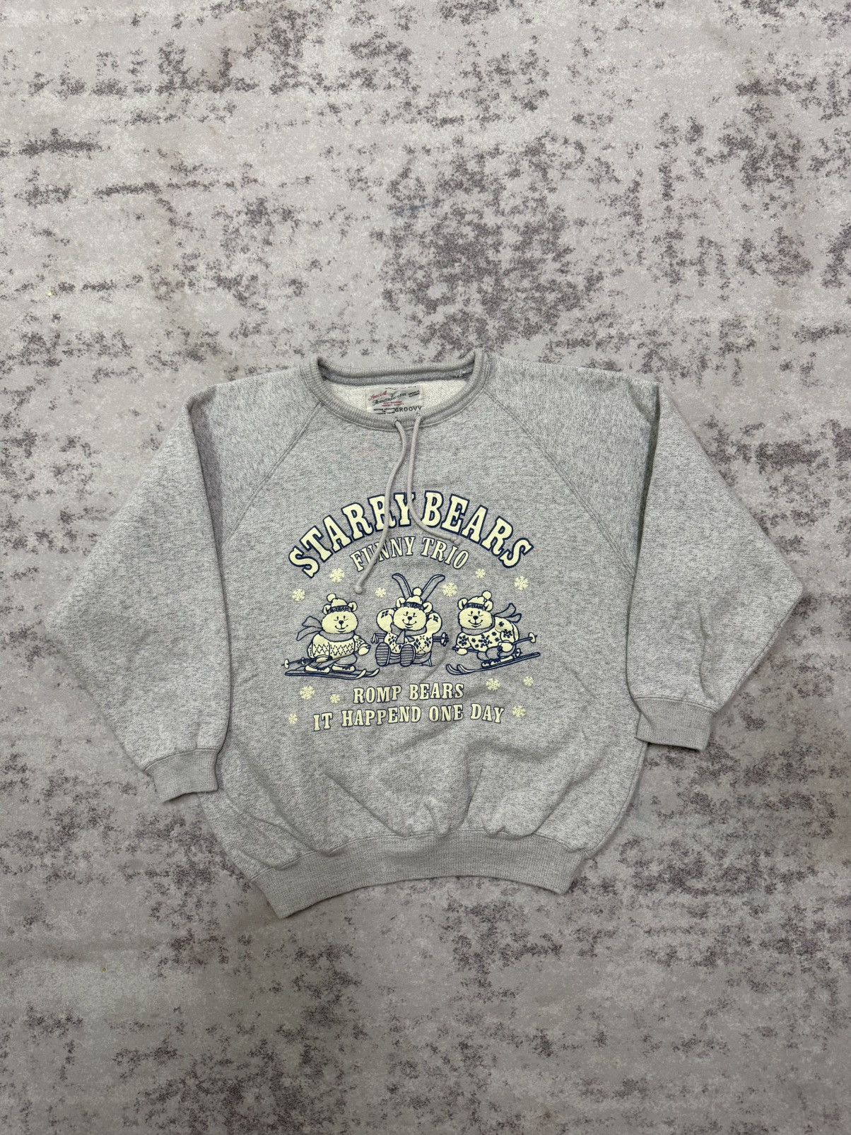 Vintage Vintage Groovy Starry Bears Funny Trio Cropped Sweatshirt Size S / US 4 / IT 40 - 3 Thumbnail