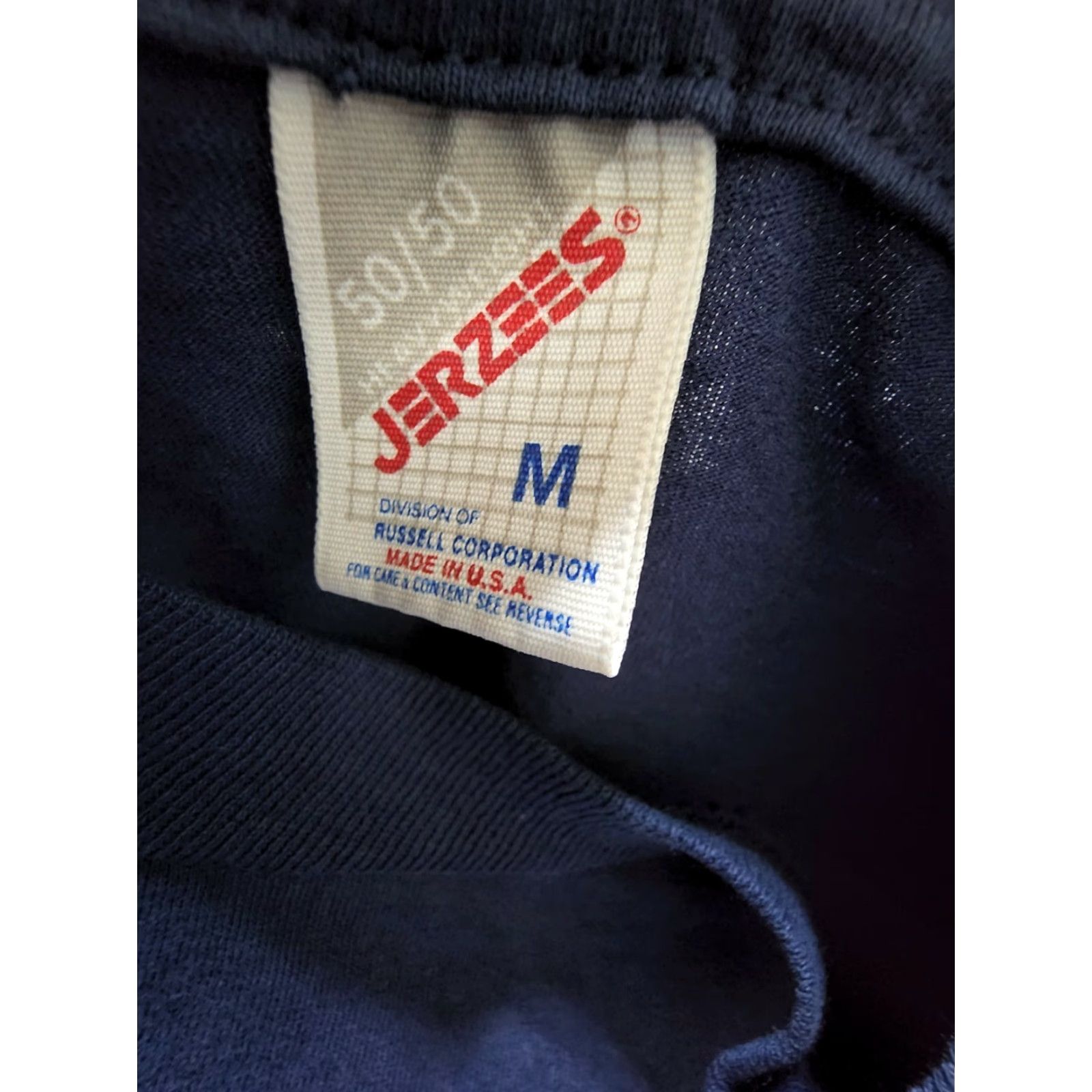Jerzees VINTAGE 90s Jerzees T-Shirt Mens M Look Ya Gear Double Sided Hip Hop Urban Blue Crew Neck Short Sleeve Cotton 1990s 90s Men’s T-Shirt Size US M / EU 48-50 / 2 - 5 Thumbnail