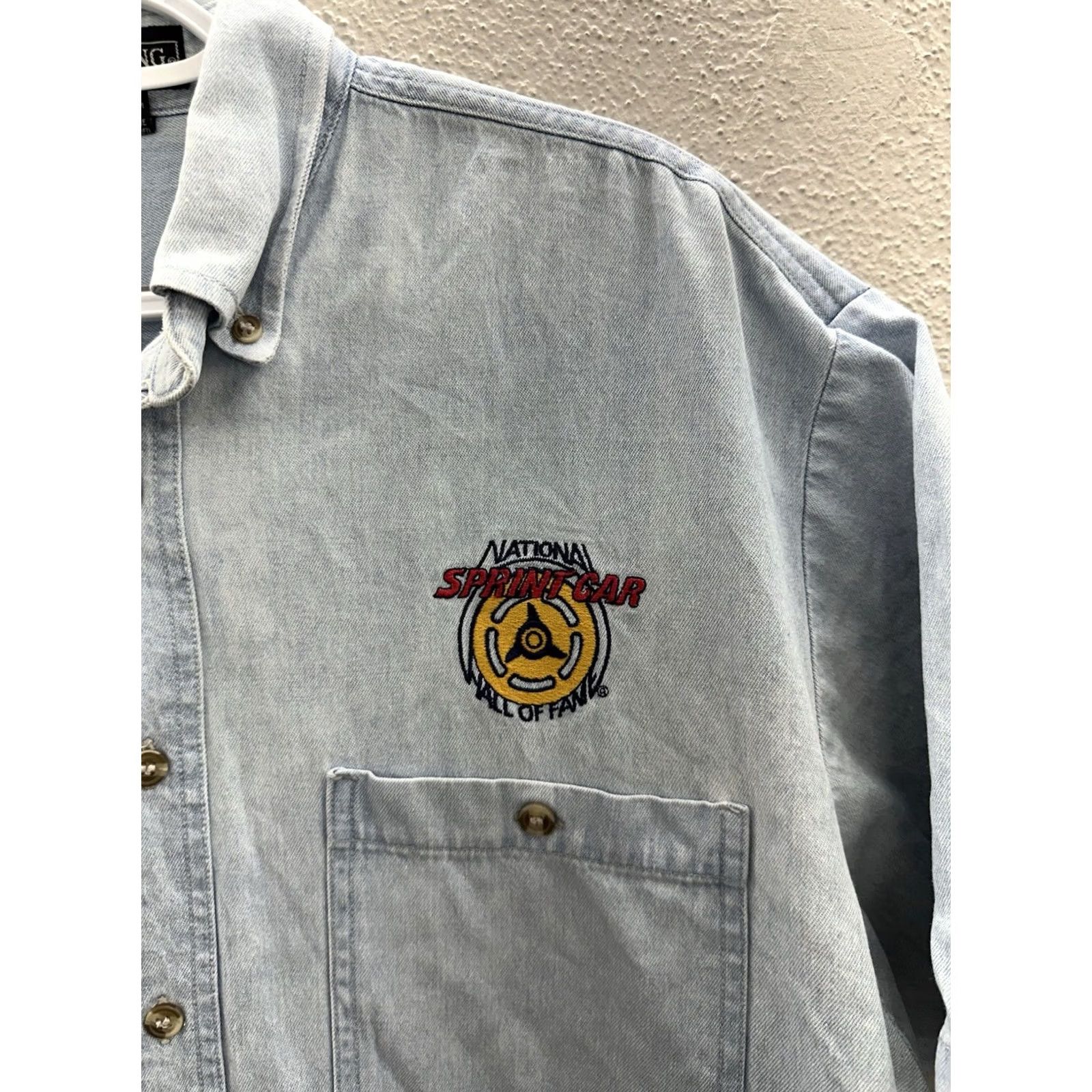 Vintage LA Loving Mens Shirt Button-Up Short Sleeve Medium Blue Cotton Knit 80s 90s Cars Classic Vintage Shirts Mens Size US M / EU 48-50 / 2 - 3 Thumbnail