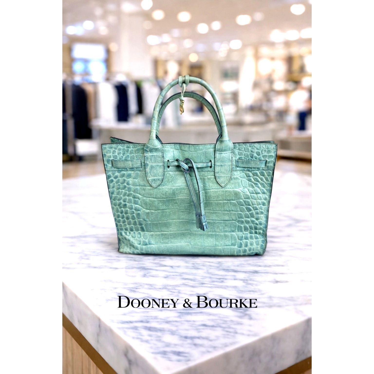 Dooney & Bourke Dooney & Bourke Green Crocodile Embossed Shoulder Bag Size ONE SIZE - 1 Thumbnail