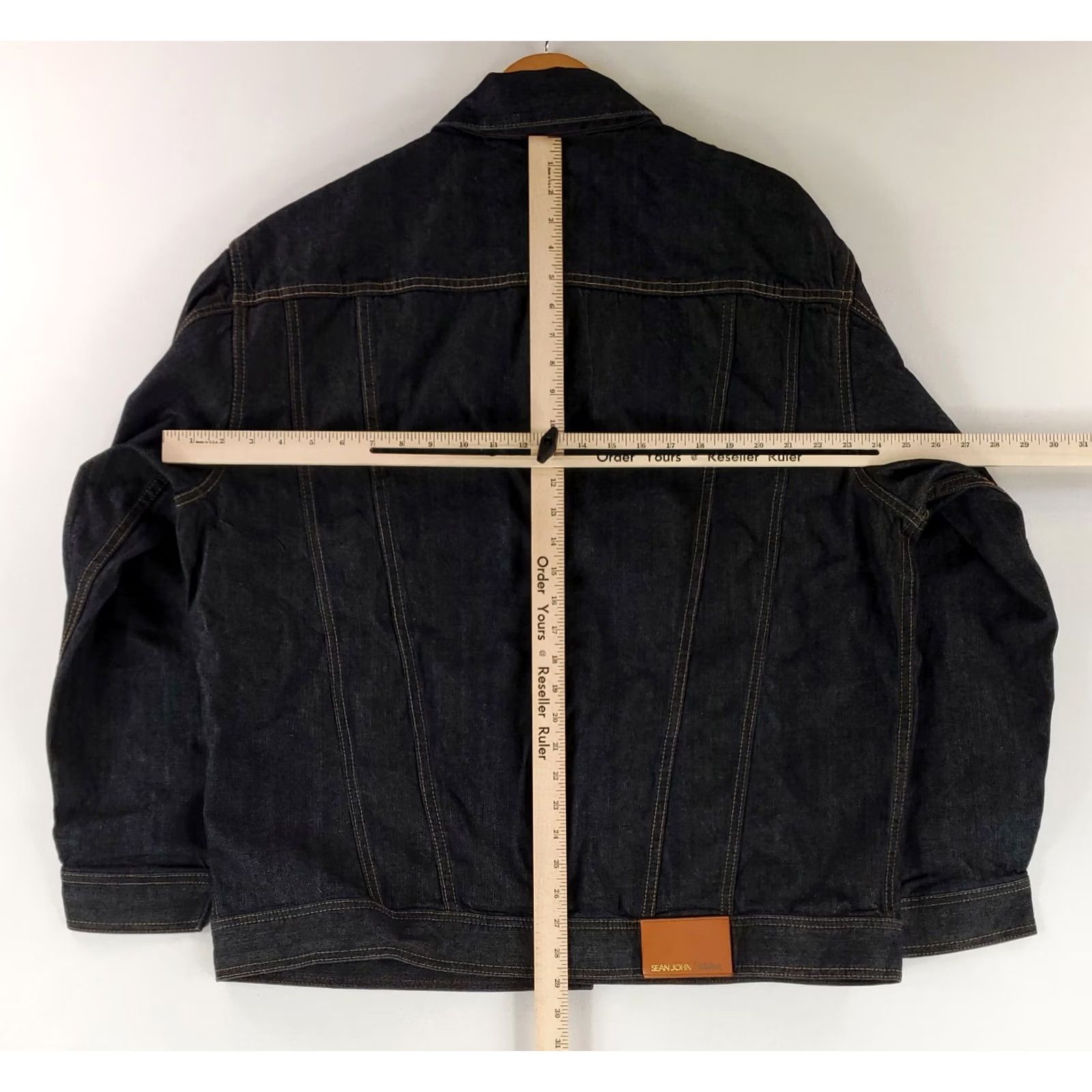 Sean John Sean Jean Denim Jacket Dark Wash Button Up Mens XL Blue Jeans Jacket Size US 36 / EU 52 - 7 Thumbnail