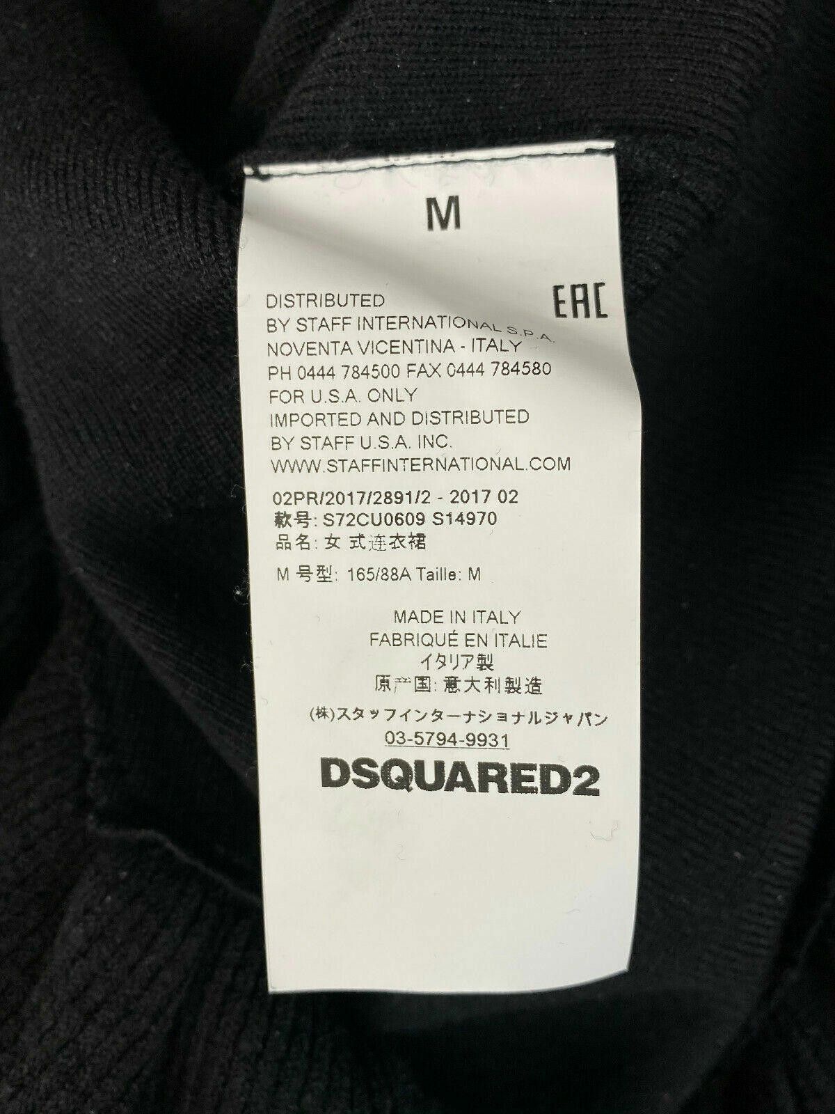 Dsquared2 Dsquared2 Black Designer Lana Wool Stretch Maxi Dress Size M Size M / US 6-8 / IT 42-44 - 10 Thumbnail