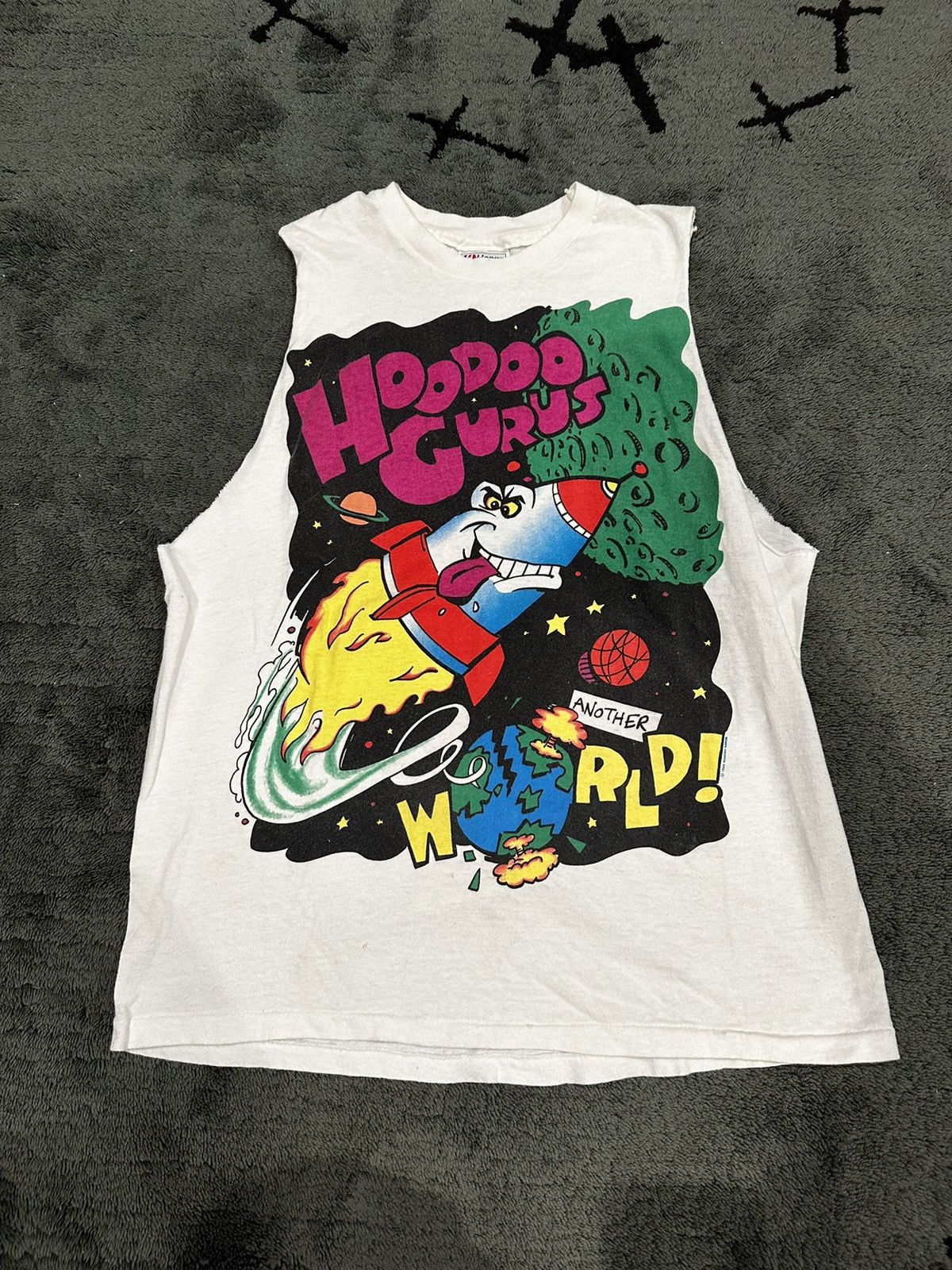 Band Tees × Vintage SUPER RARE! 1989 Hoodoo Gurus “another world” Tank Top Size US L / EU 52-54 / 3 - 1 Thumbnail