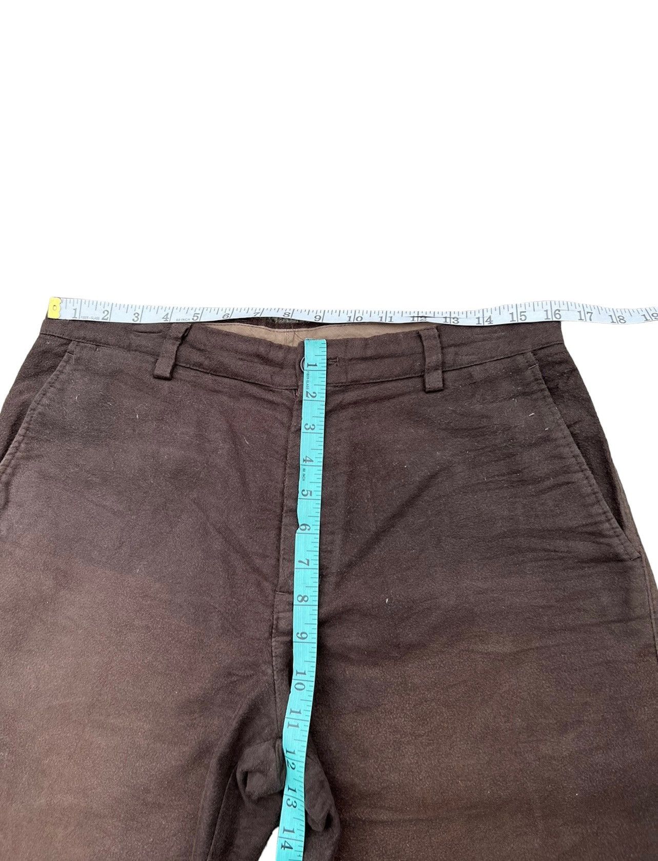 GOODENOUGH VTG Head Porter + Japan Sun Fade Brown Suede Cotton Trouser Size US 31 - 3 Thumbnail