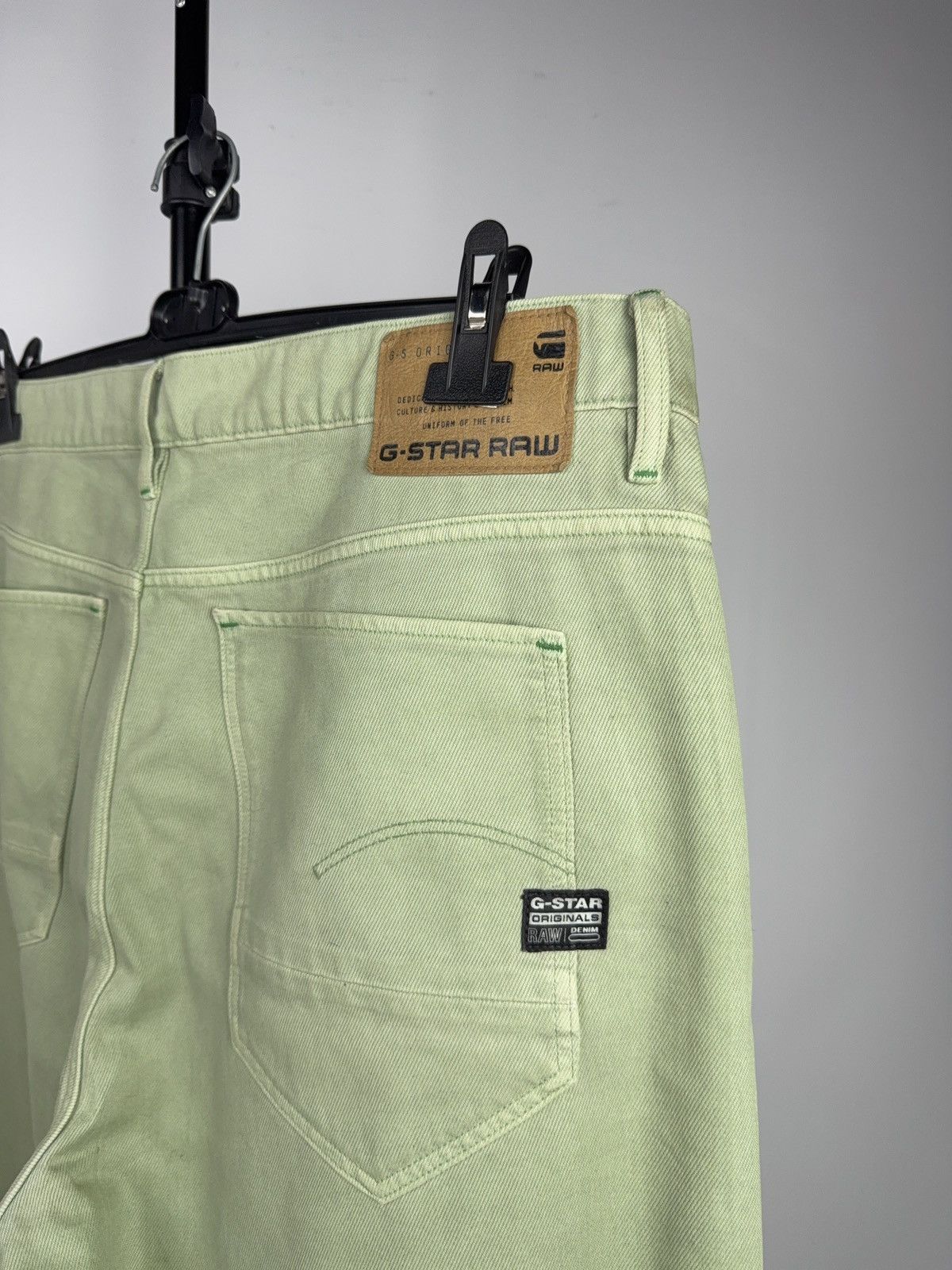 G-Star Retro 00s Avant Garde G-Star RAW 3D Tapered Mint Green Jeans Size US 36 / EU 52 - 11 Thumbnail