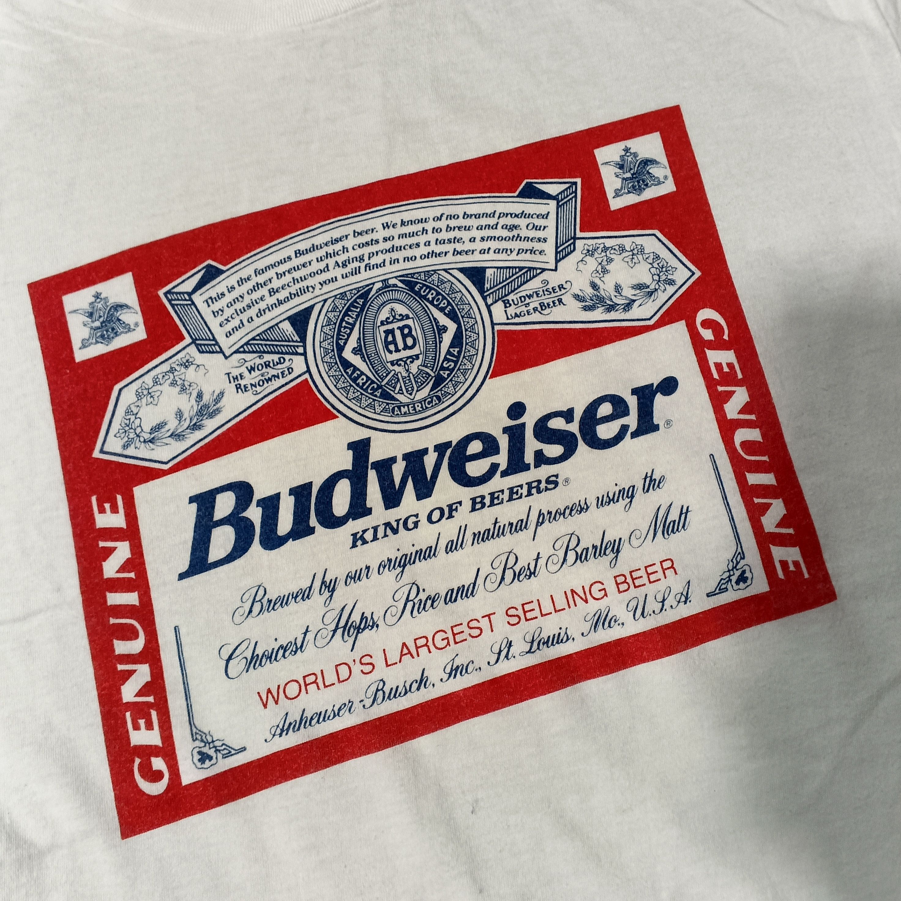 Vintage Vintage Promo Tee Budweiser Medium Size Size US M / EU 48-50 / 2 - 3 Thumbnail