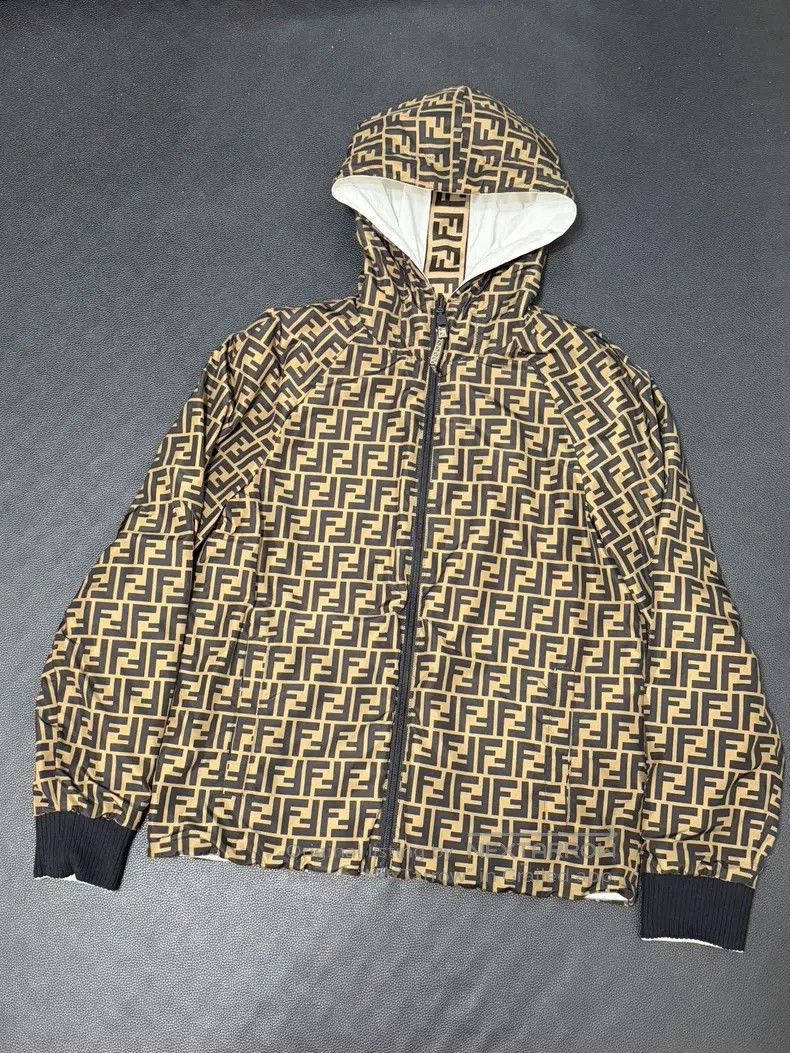 Fendi Fendi Monogrammed Camo Print Double Sided Hooded Zip Long Size XS / US 0-2 / IT 36-38 - 1 Thumbnail