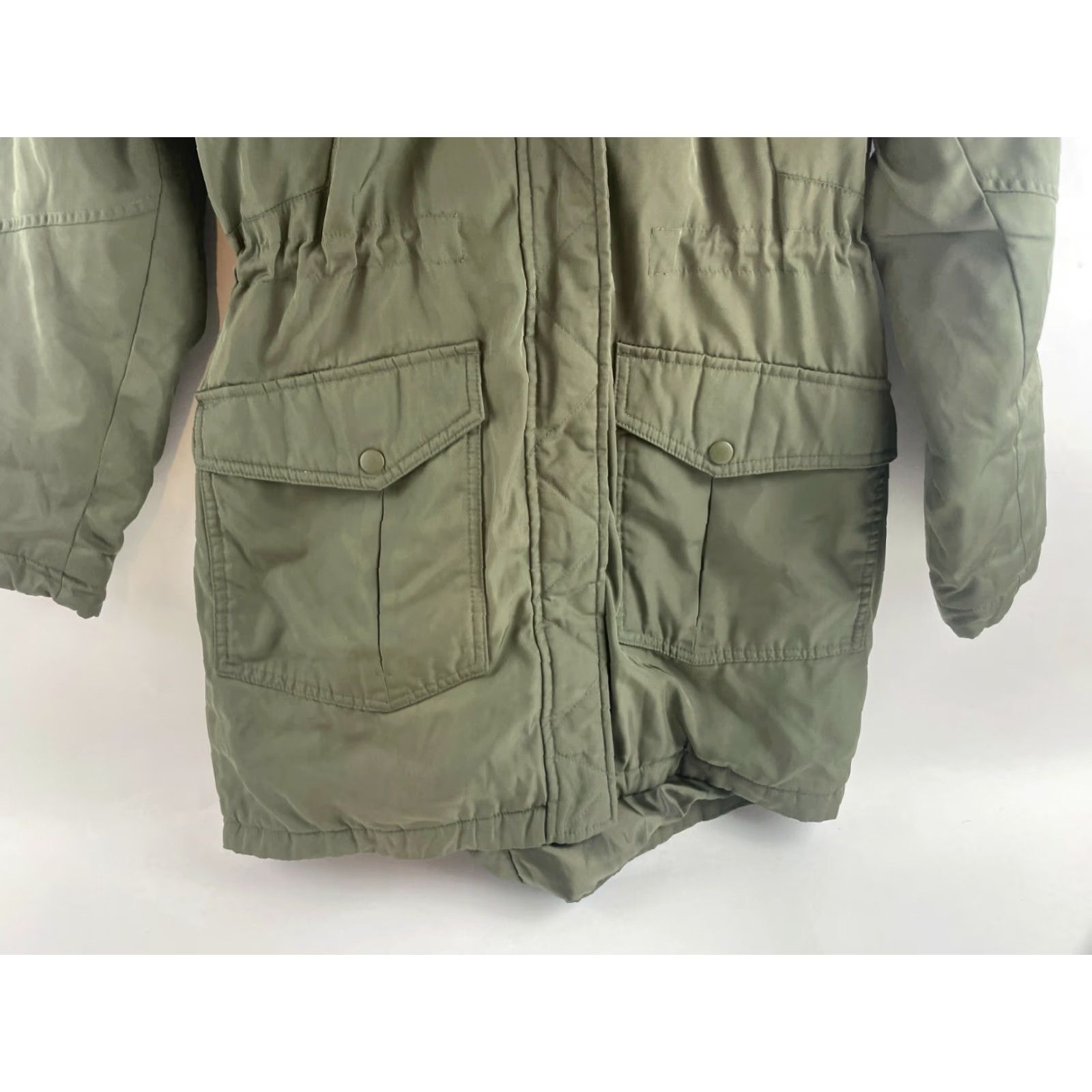 Vintage A New Day Jacket Women’s Small Military Green Warm Winter Water Resistant Puffer Jacket Outdoor Travel Breathable Long Coat Womens Size S / US 4 / IT 40 - 4 Thumbnail