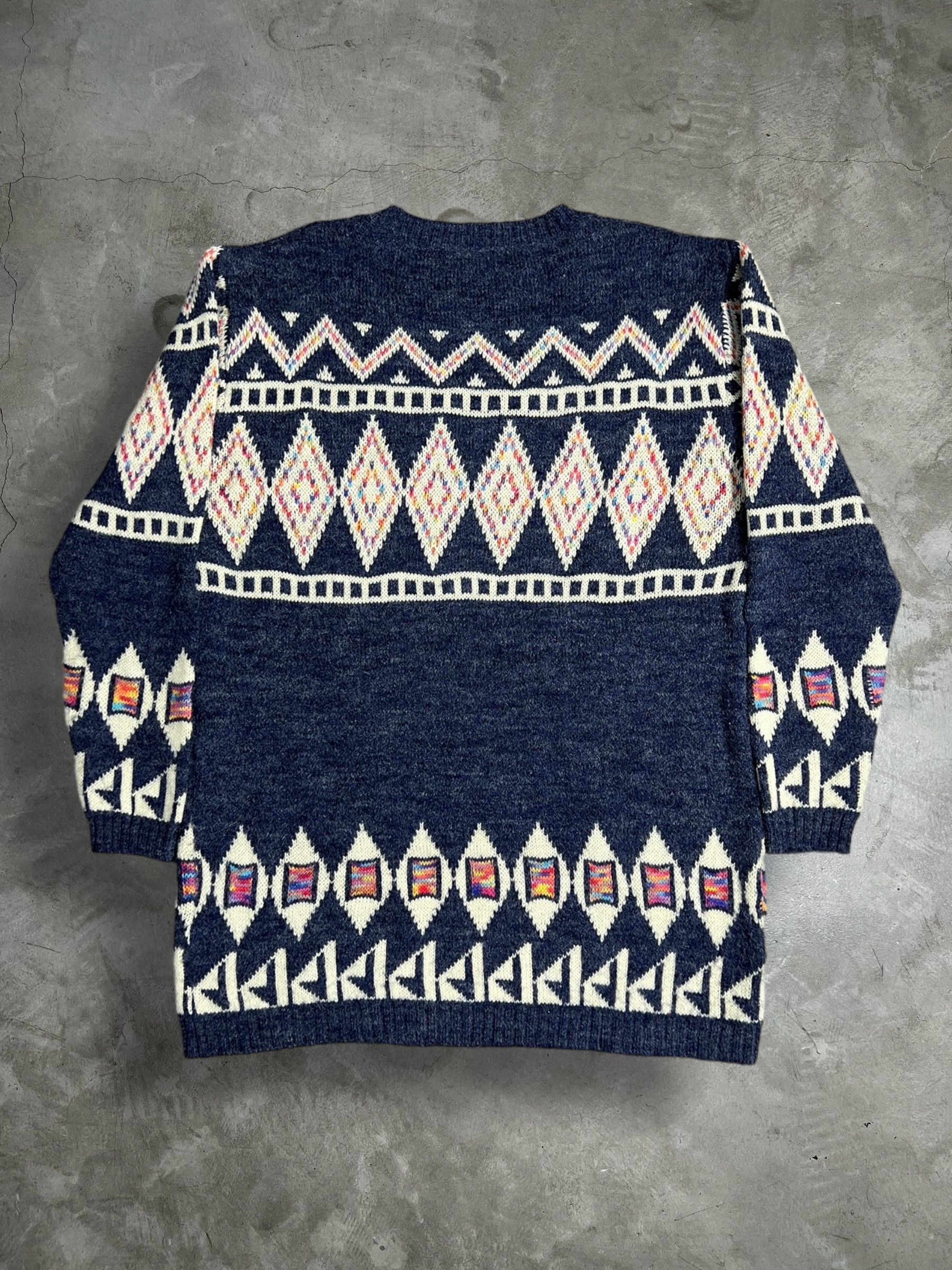 Japanese Brand ANAP Argyle Knit Sweater (F) JK454 Size ONE SIZE - 7 Thumbnail