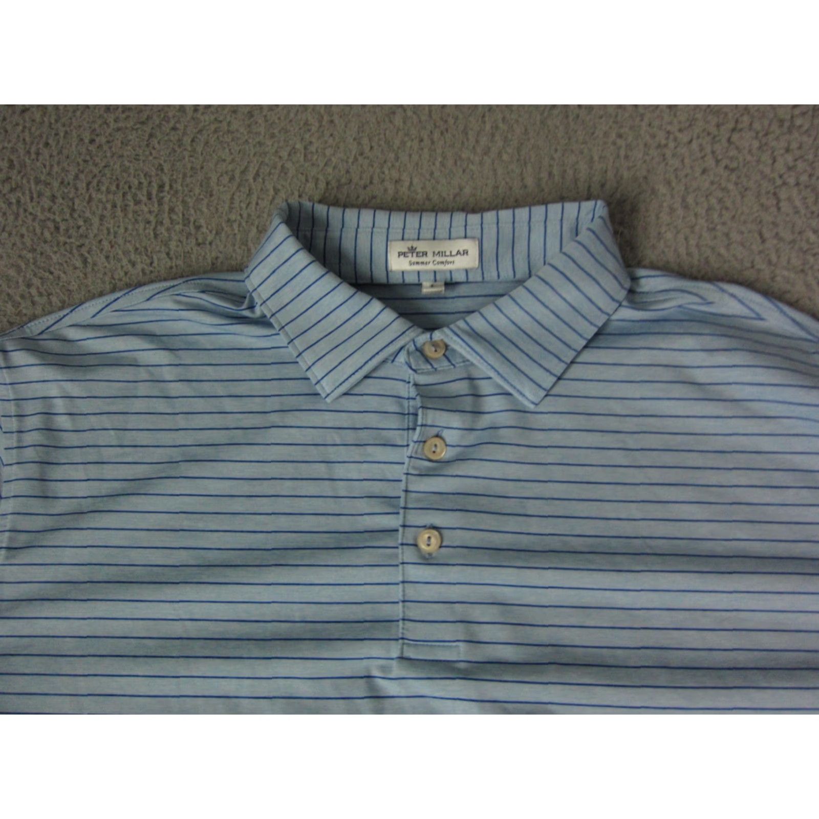 Peter Millar Peter Millar Polo Shirt Adult Large Blue Mens Golf Summer Comfort Stretch Shirt Size US L / EU 52-54 / 3 - 2 Thumbnail