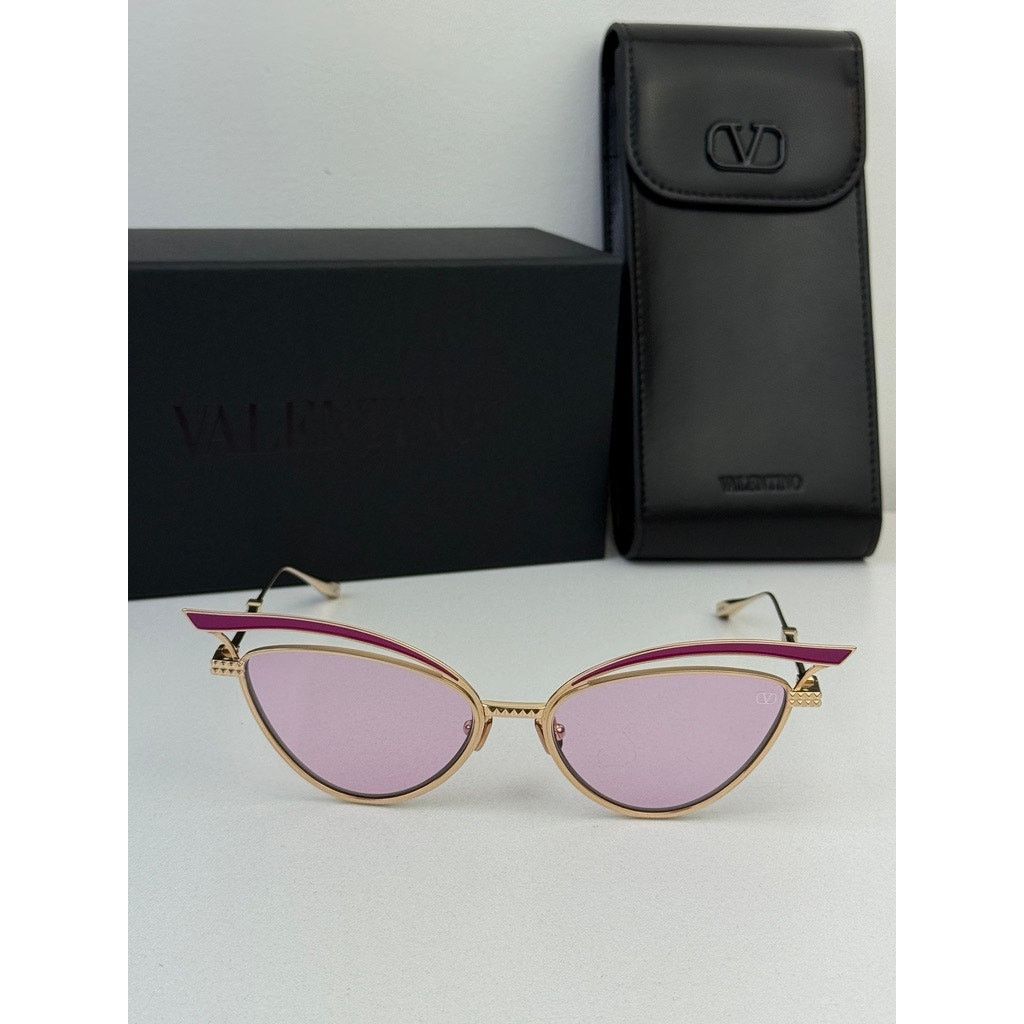 Valentino NEW Valentino V-Glassliner VLS118-D Pink Cat Eye Sunglasses Size ONE SIZE - 4 Thumbnail
