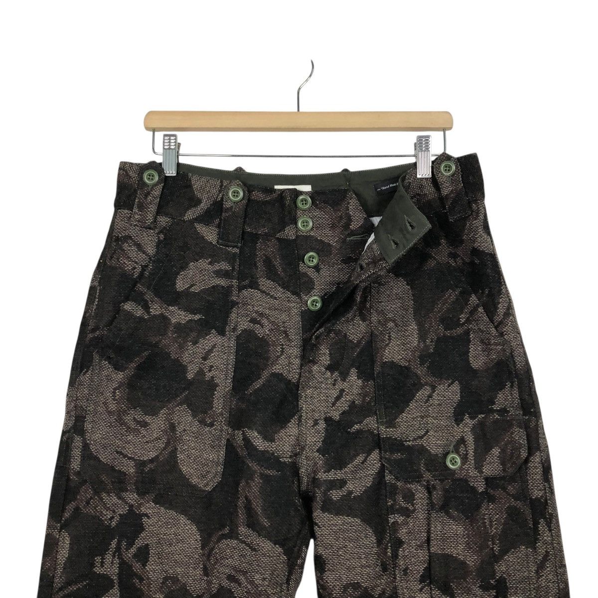 Japanese Brand 🔥HAND MADE WOOL PANTS FLORAL MARSHALL ARTIST ISSEY MIYAKE Size US 32 / EU 48 - 15 Thumbnail