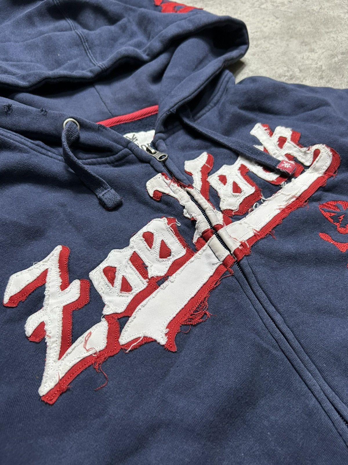 Zoo York 2000s Zoo York Patchwork Big Logo Zip Up Hoodie Size US XL / EU 56 / 4 - 4 Thumbnail