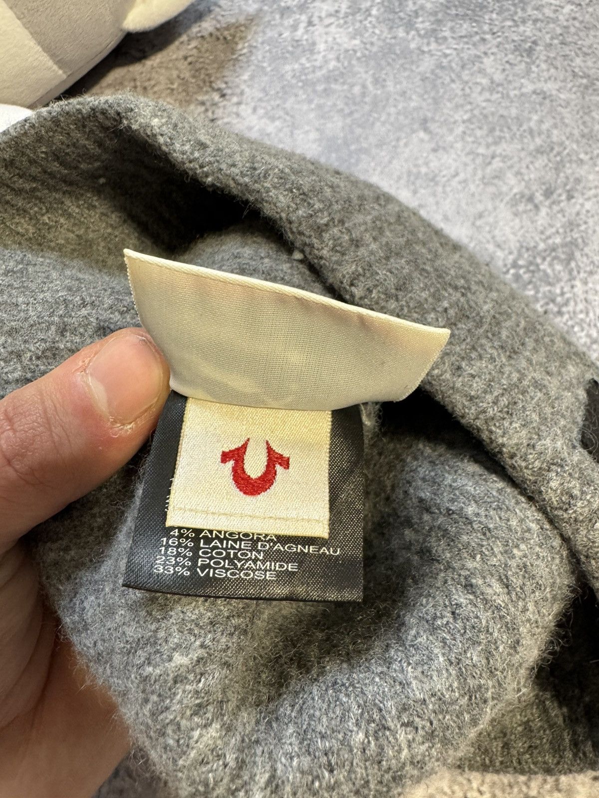 True Religion × Vintage Vintage True Religion Y2K Hype Black Beanie Hat Size ONE SIZE - 6 Thumbnail