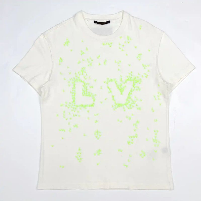 Louis Vuitton Louis Vuitton White Embroidered Men's T-Shirt 0089 Size US M / EU 48-50 / 2 - 1 Thumbnail