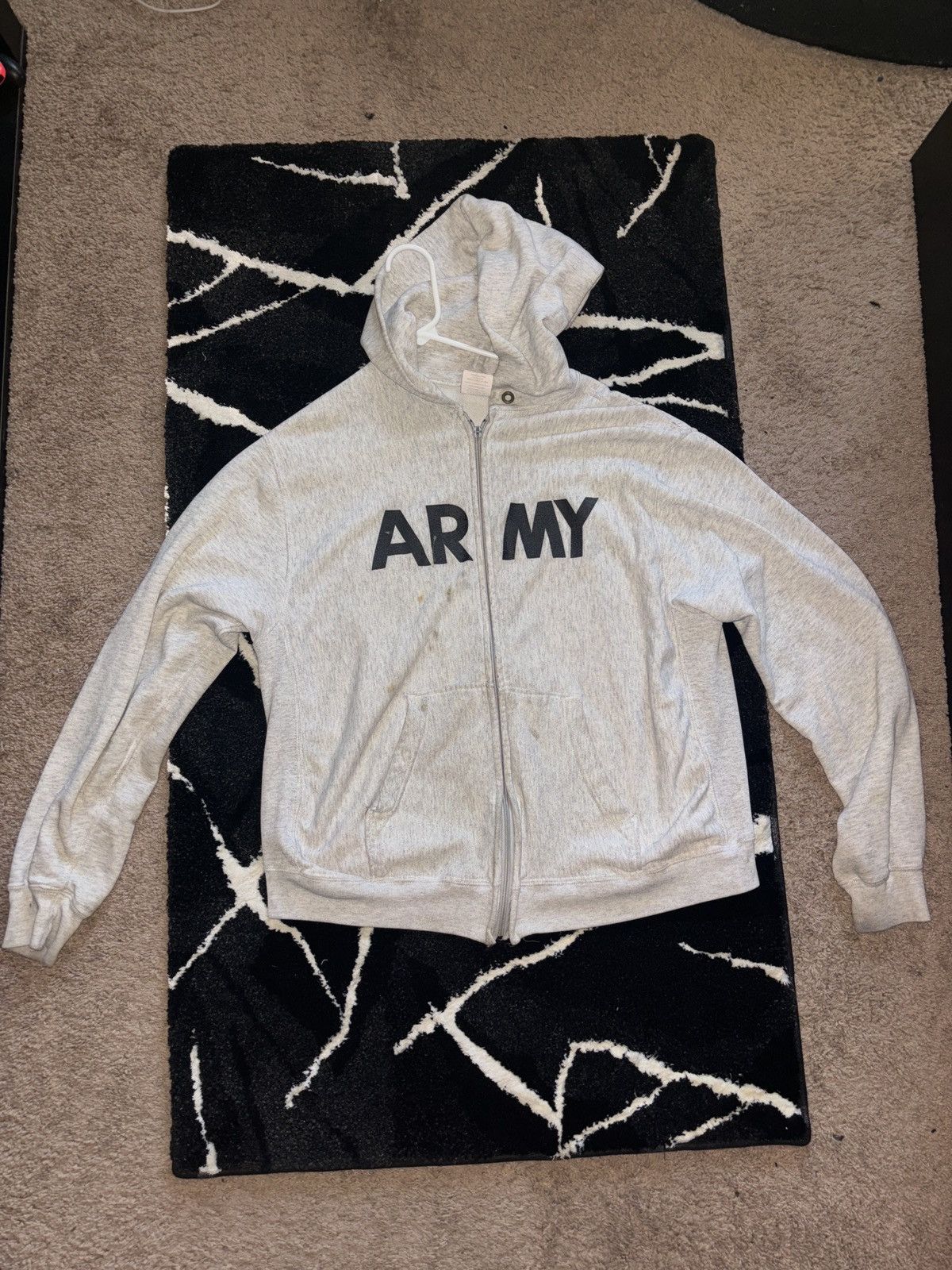 Shops BTS Retro Vintage Army Zip Up Hoodie, La