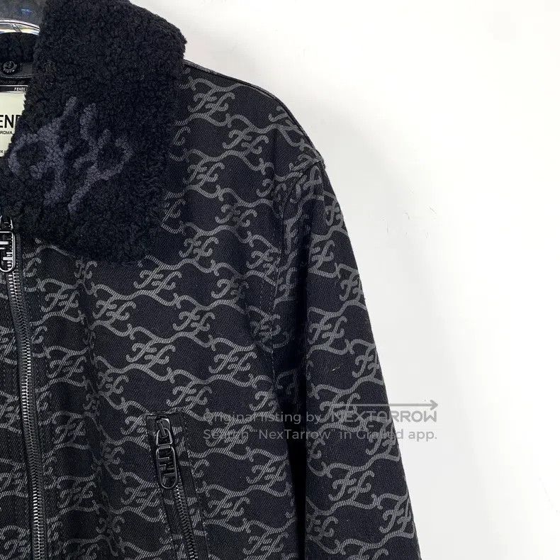 Fendi Fendi Black logo letter full print lapel cotton long sleev Size XXS / US 00 / IT 34 - 3 Thumbnail