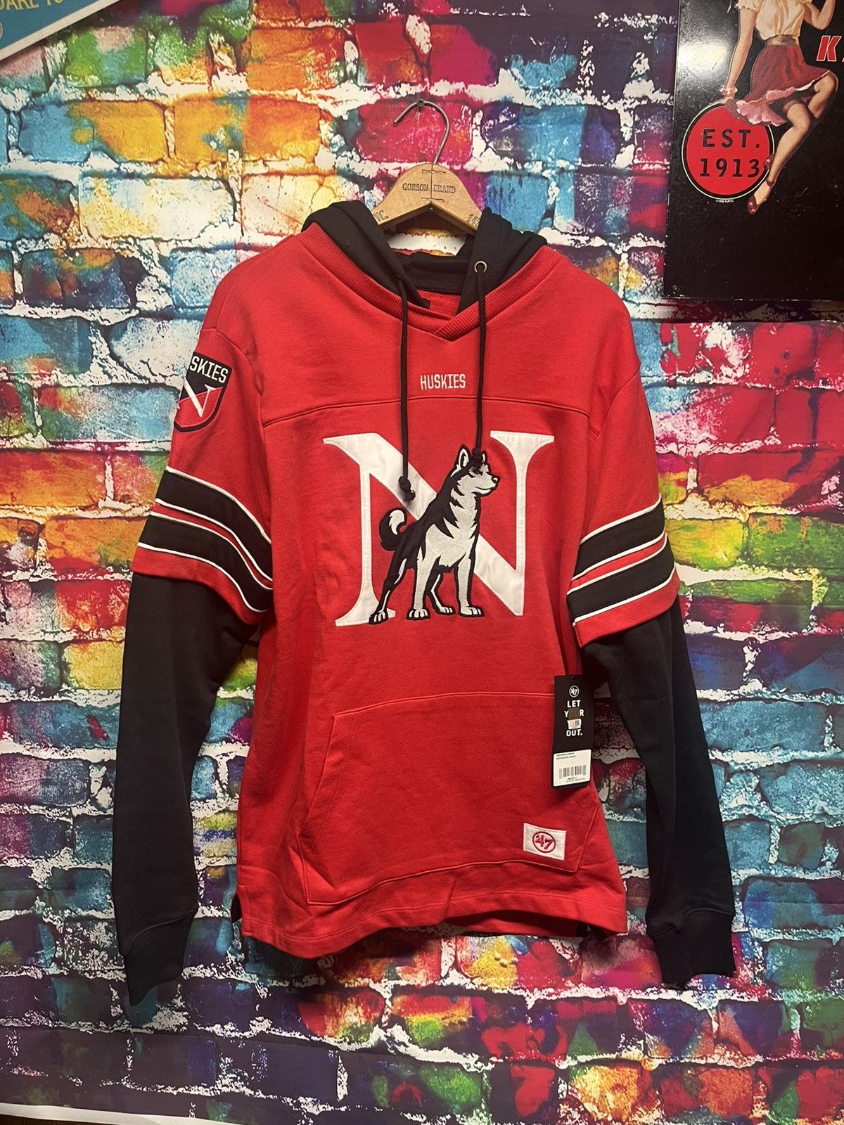47 Brand Northeastern Huskies Hoodie L NWT Size US L / EU 52-54 / 3 - 1 Thumbnail