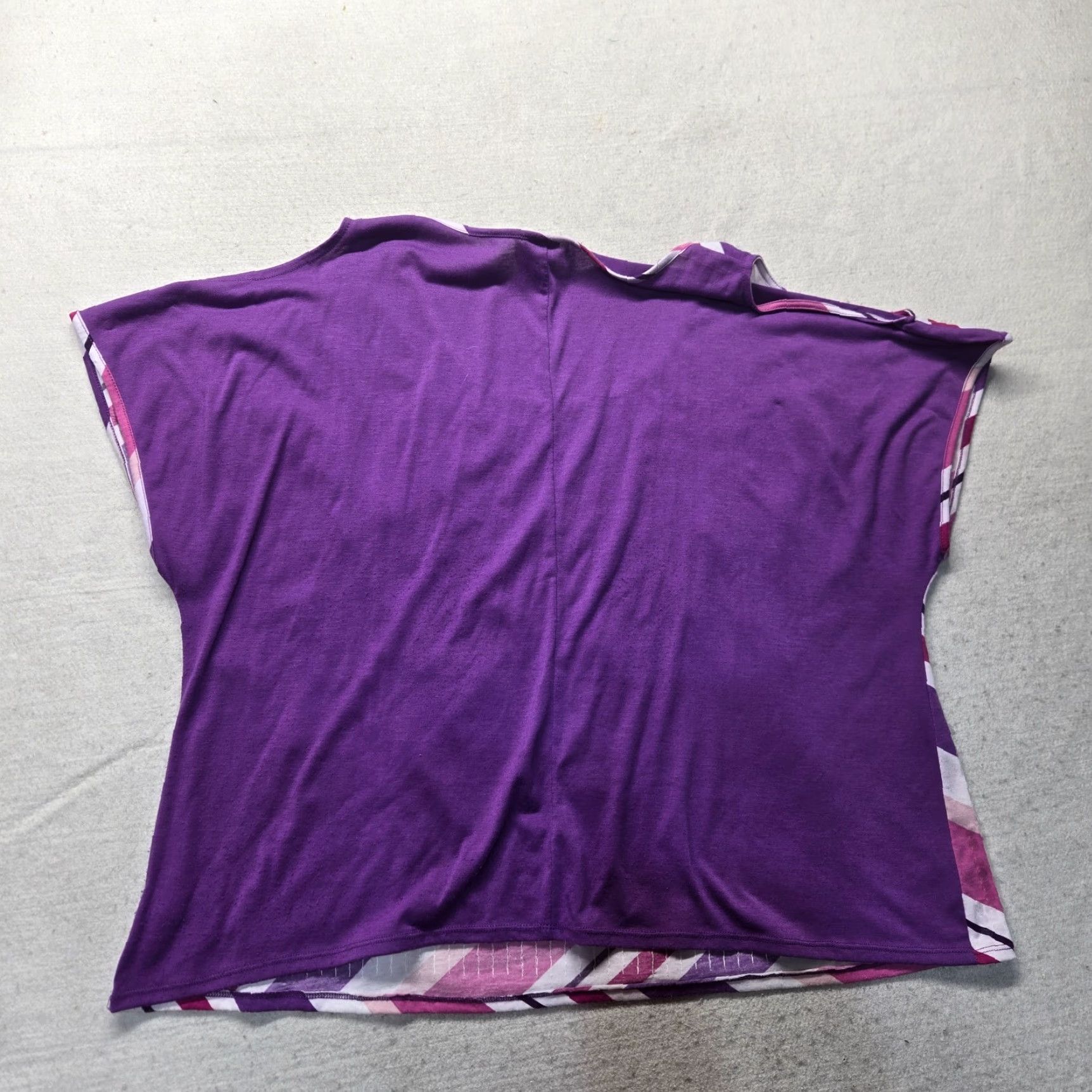 Faded Glory Faded Glory Shirt T-Shirt Purple Sequin Open Shoulder Sleeveless 3X Women Plus Aztec Casual Size XXL / US 16-18 / IT 52-54 - 6 Thumbnail