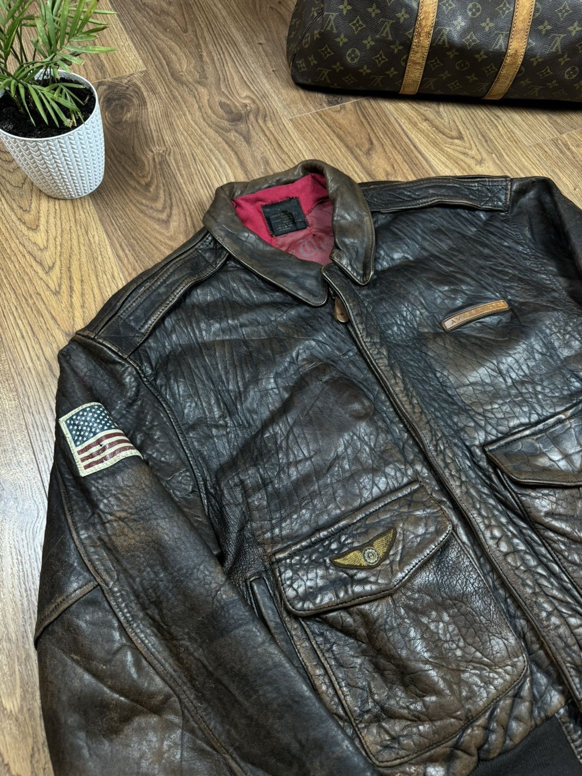 Avirex Vintage leather jacket Avirex “Chinese Order” original item Size US XL / EU 56 / 4 - 3 Thumbnail