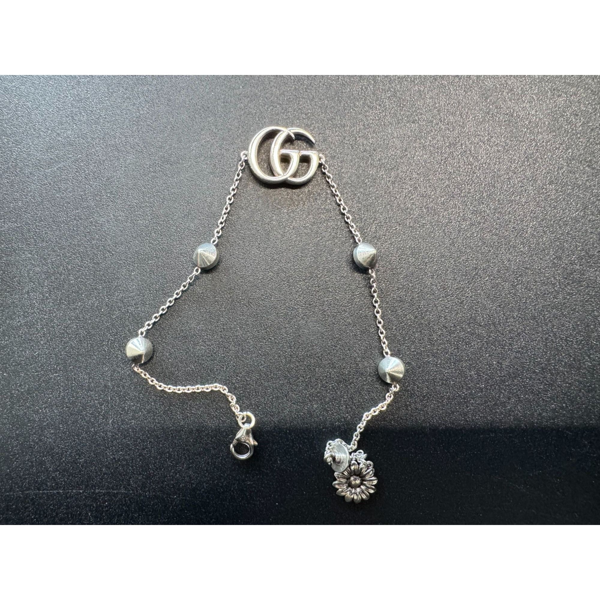 Gucci Gucci GG Marmont Mother of Pearl Sterling Silver Bracelet Size ONE SIZE - 2 Thumbnail