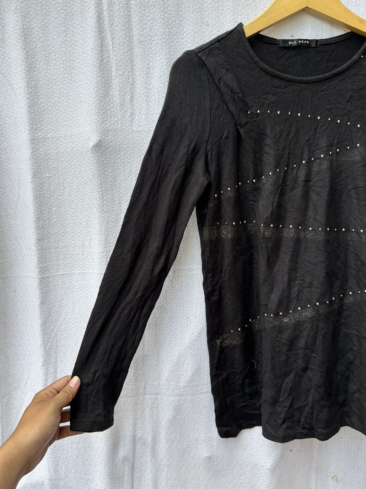 Japanese Brand × Vintage Blue pepe japanese studded gothic style knitted Size US M / EU 48-50 / 2 - 4 Thumbnail