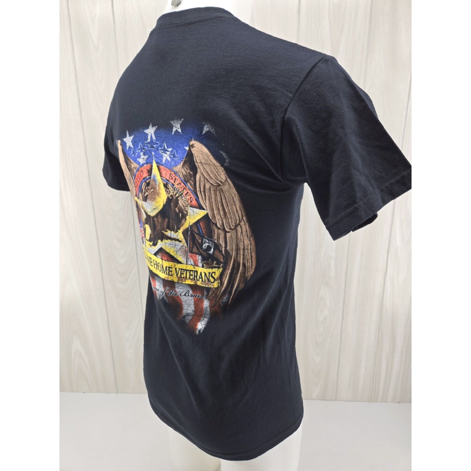 Gildan Gildan T-Shirt Unisex Adults Short Sleeve Crew Neck Double-Sided POW - MIA Richards Coffee Shop Sz Small Black Size US S / EU 44-46 / 1 - 7 Thumbnail