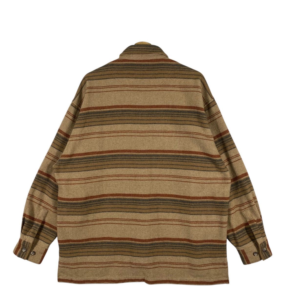 Designer × Nigel Cabourn × Vintage Vintage 90s Nigel Cabourn Wool Stripe Button Shirt L Size Size US L / EU 52-54 / 3 - 20 Thumbnail