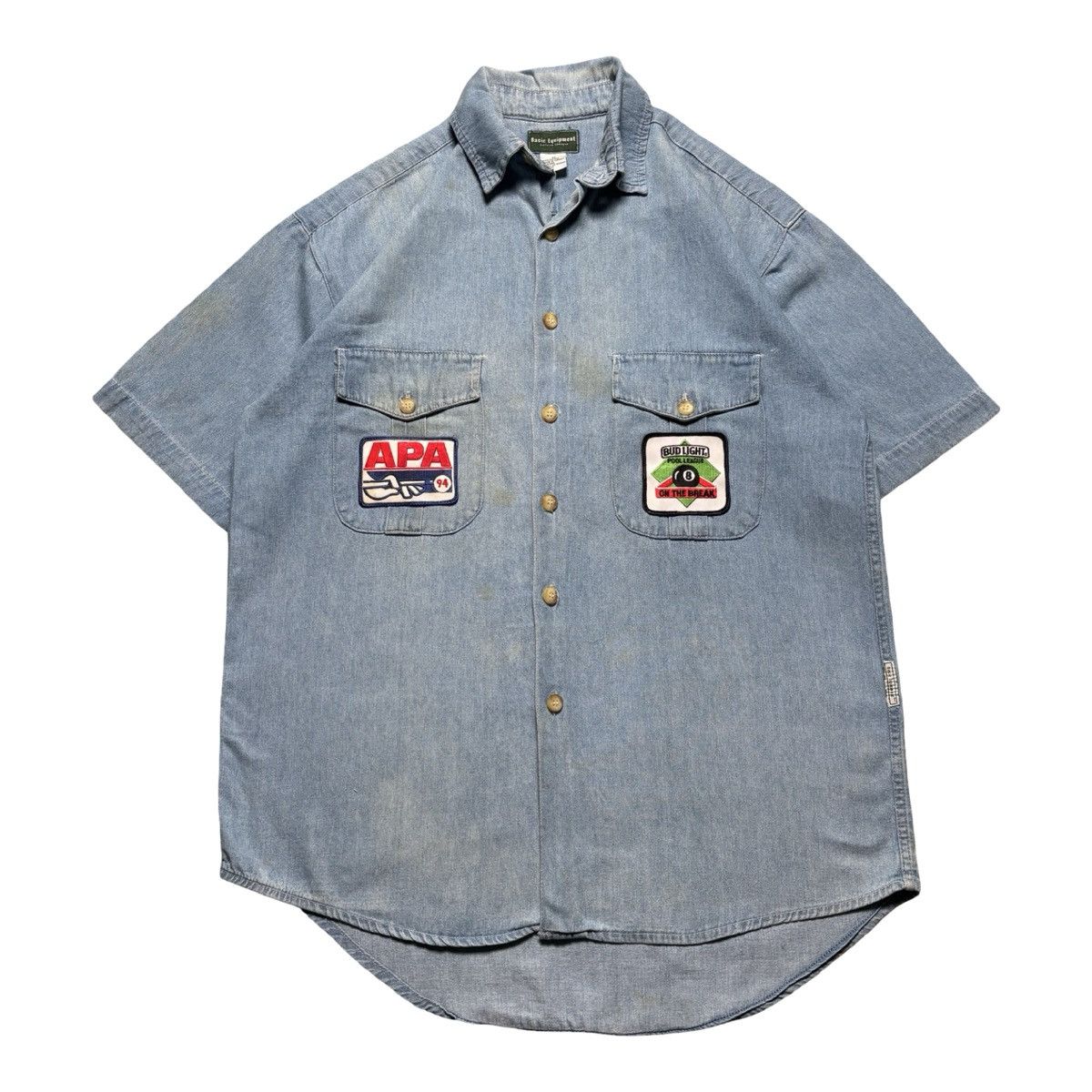 Other Vintage Equipment Denim Shirt Bud Light Pool League APA M Size US M / EU 48-50 / 2 - 1 Thumbnail
