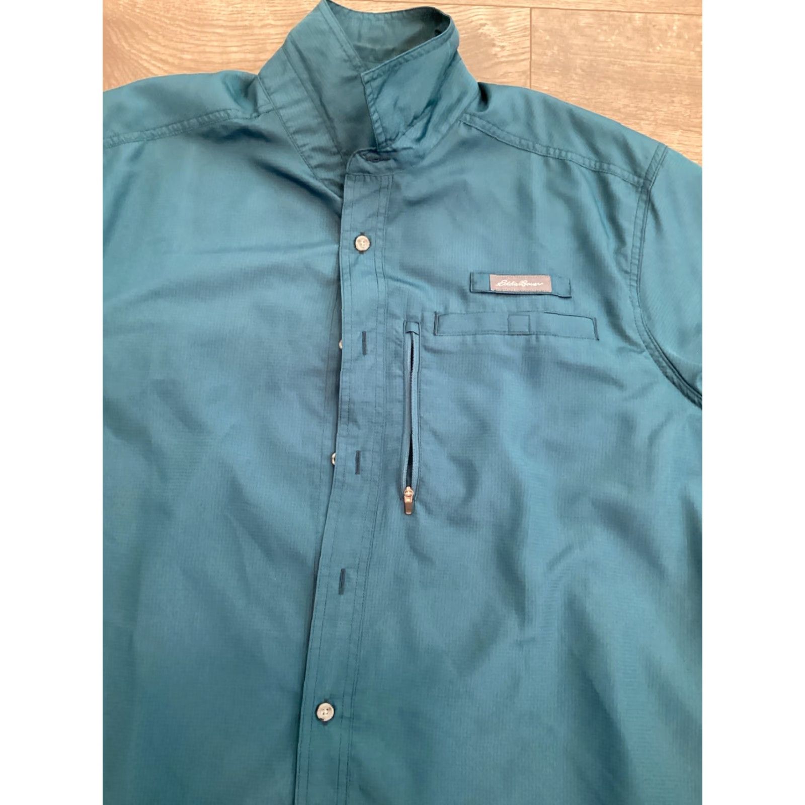 Eddie Bauer Eddie Bauer Tech Woven Shirt Men XXL Therma Fit Polyester Button Down Collar Size US XXL / EU 58 / 5 - 2 Thumbnail