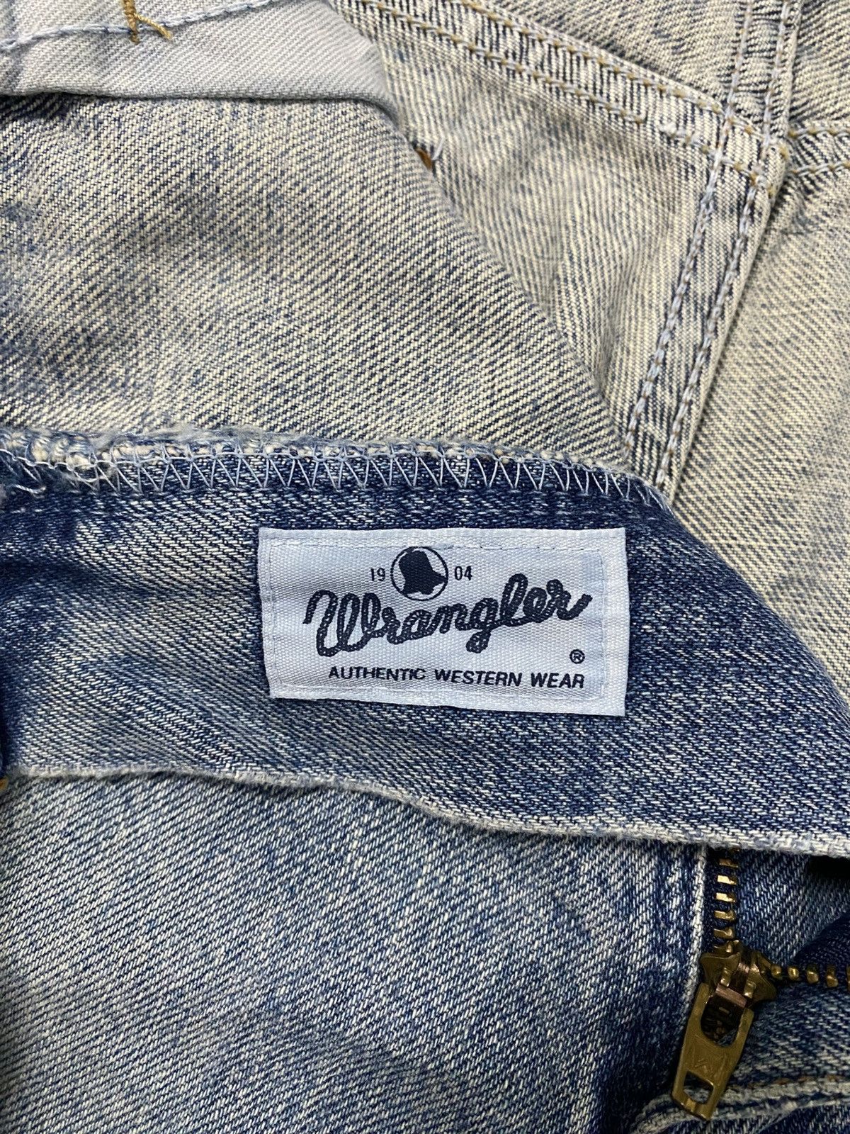 Vintage × Wrangler Vintage Wrangler Blue Bell Selvedge Washed Blue @257 Size US 33 - 13 Thumbnail