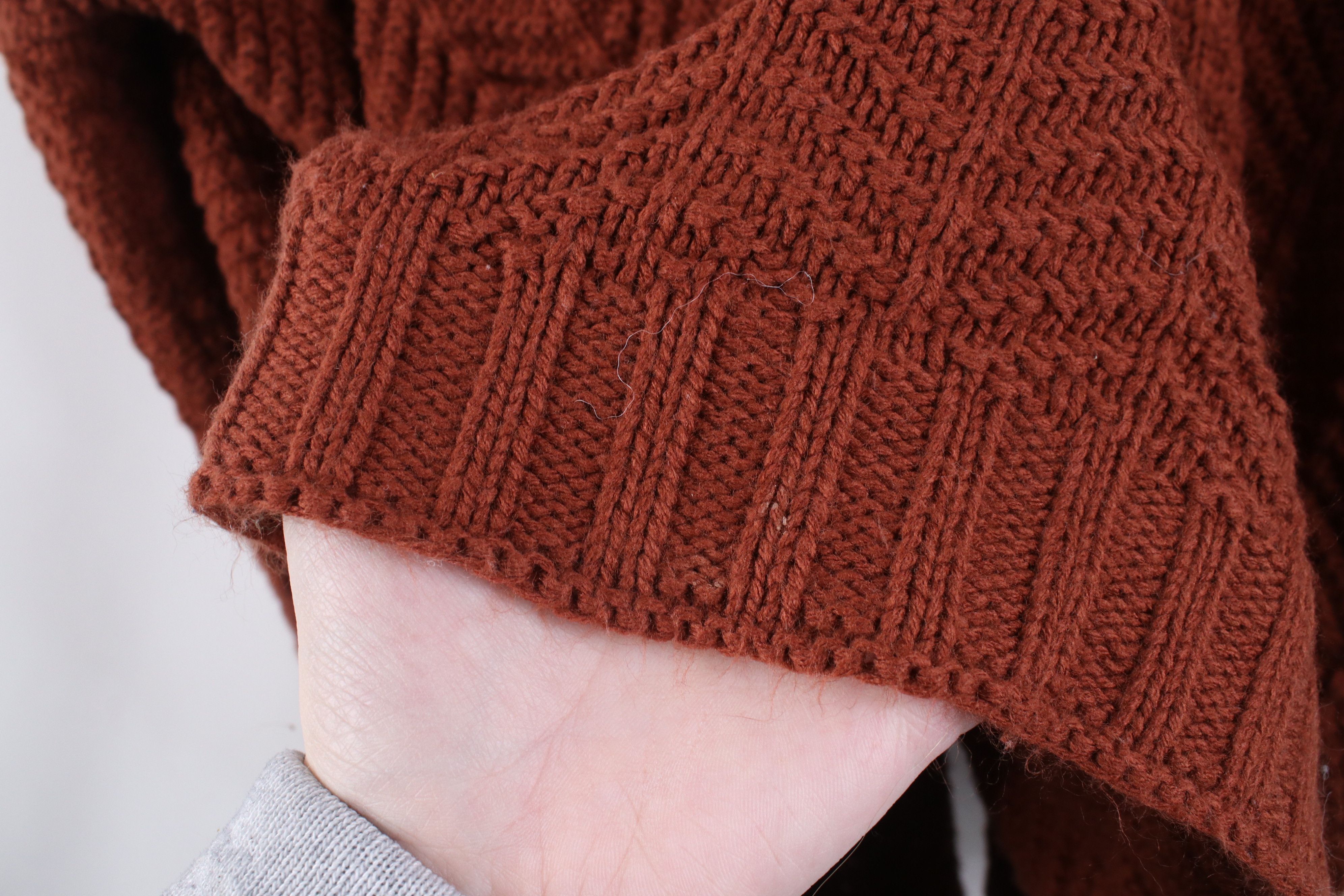 Vintage Anthropologie Moon & Madison Herringbone Knit Sweater Size S / US 4 / IT 40 - 8 Thumbnail