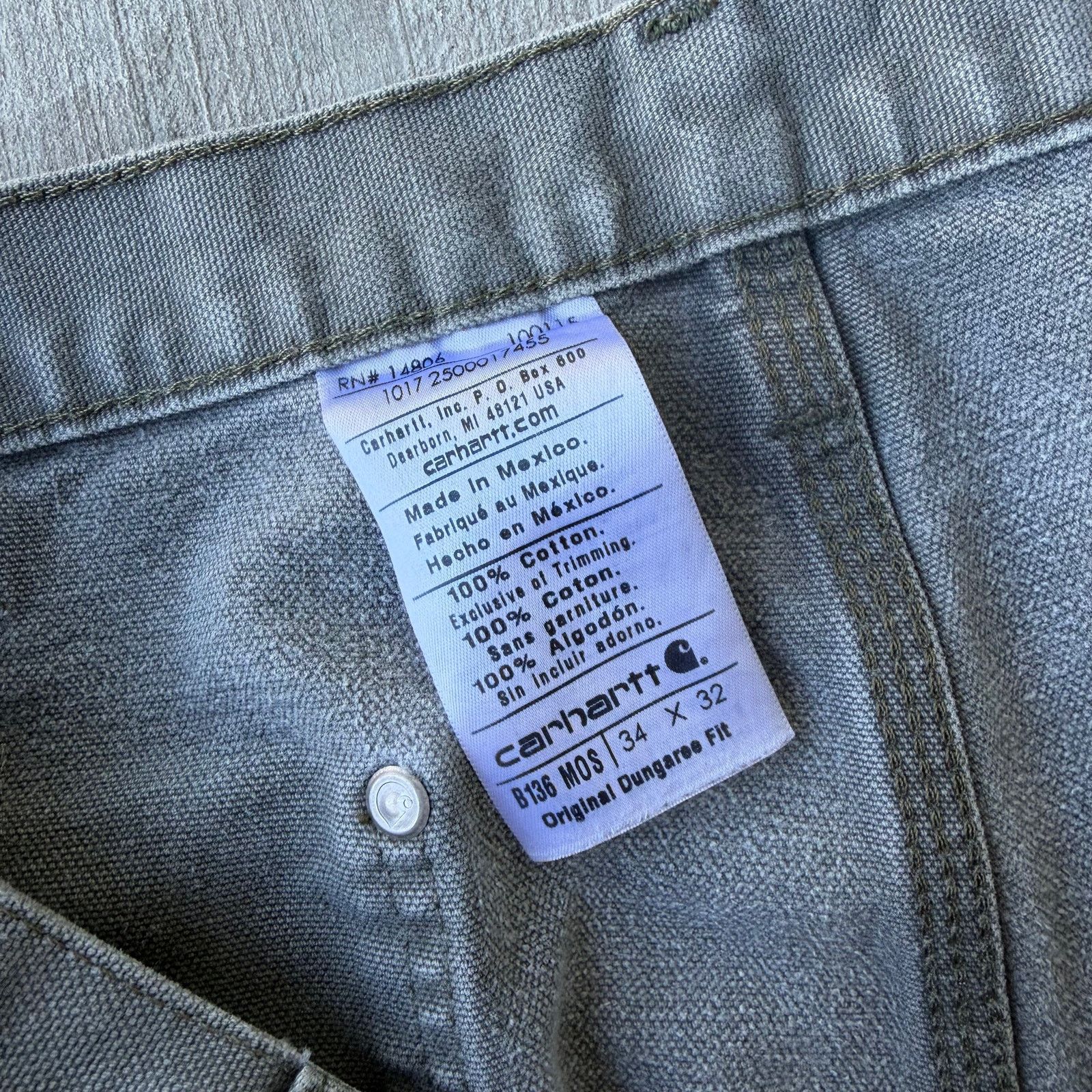 Carhartt × Vintage Vintage Y2K Carhartt MOS green double knee work wear pants Size US 32 / EU 48 - 4 Thumbnail