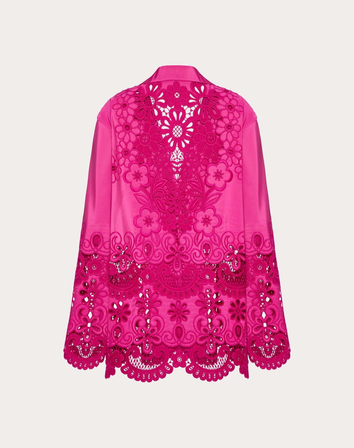 Valentino o1s1wg110525 Faille Broderie Shirt in Pink Size M / US 6-8 / IT 42-44 - 2 Thumbnail