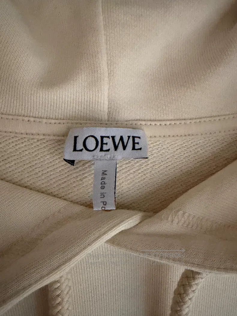 Loewe Loewe White Leather Pocket Hoodie, Beige Size XS / US 0-2 / IT 36-38 - 3 Thumbnail