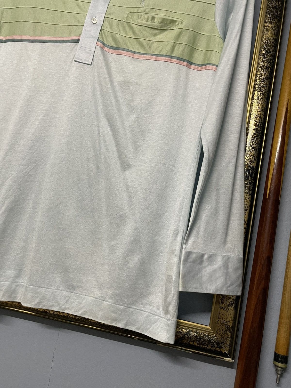 Yves Saint Laurent Vintage Yvesaintlaurent Light Pastel Colour Polo Sporty Look Size US L / EU 52-54 / 3 - 4 Thumbnail