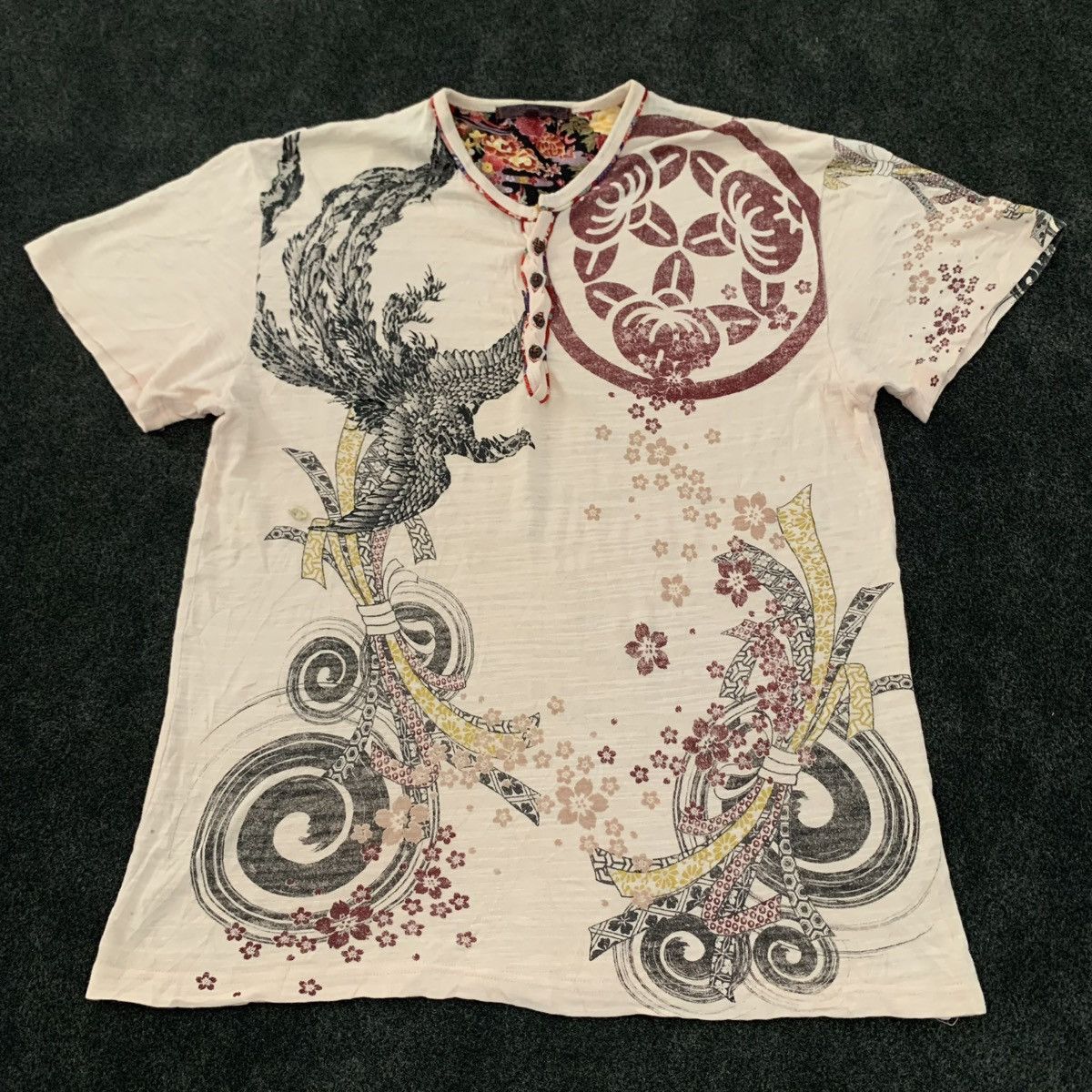 Japanese Brand Vintage Y2K Japanese Style Phoenix / Crane Graphic Tee Size US L / EU 52-54 / 3 - 1 Thumbnail