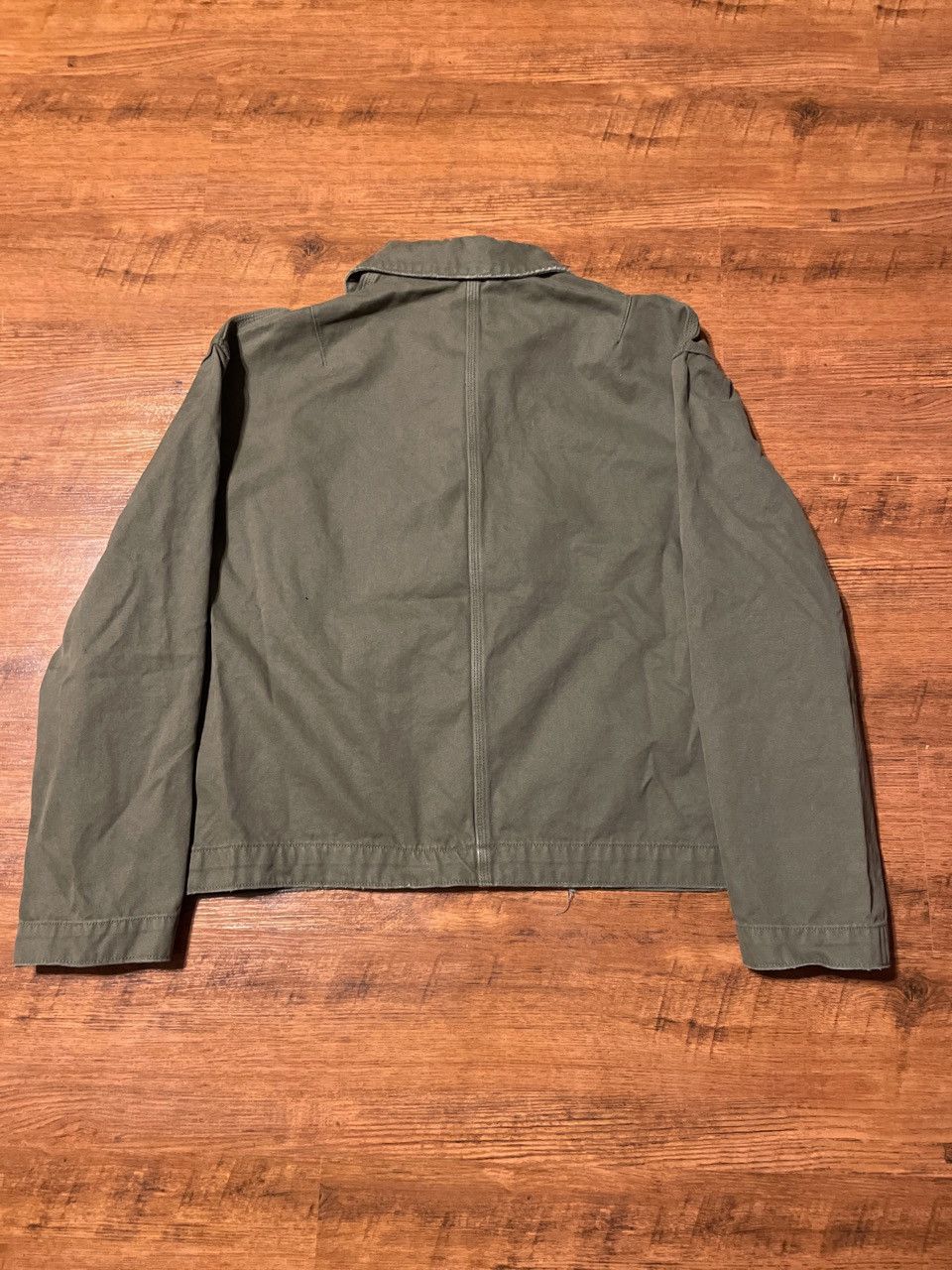 H&M H&M Olive Green Distressed Work Utility Jacket Size US XL / EU 56 / 4 - 5 Thumbnail